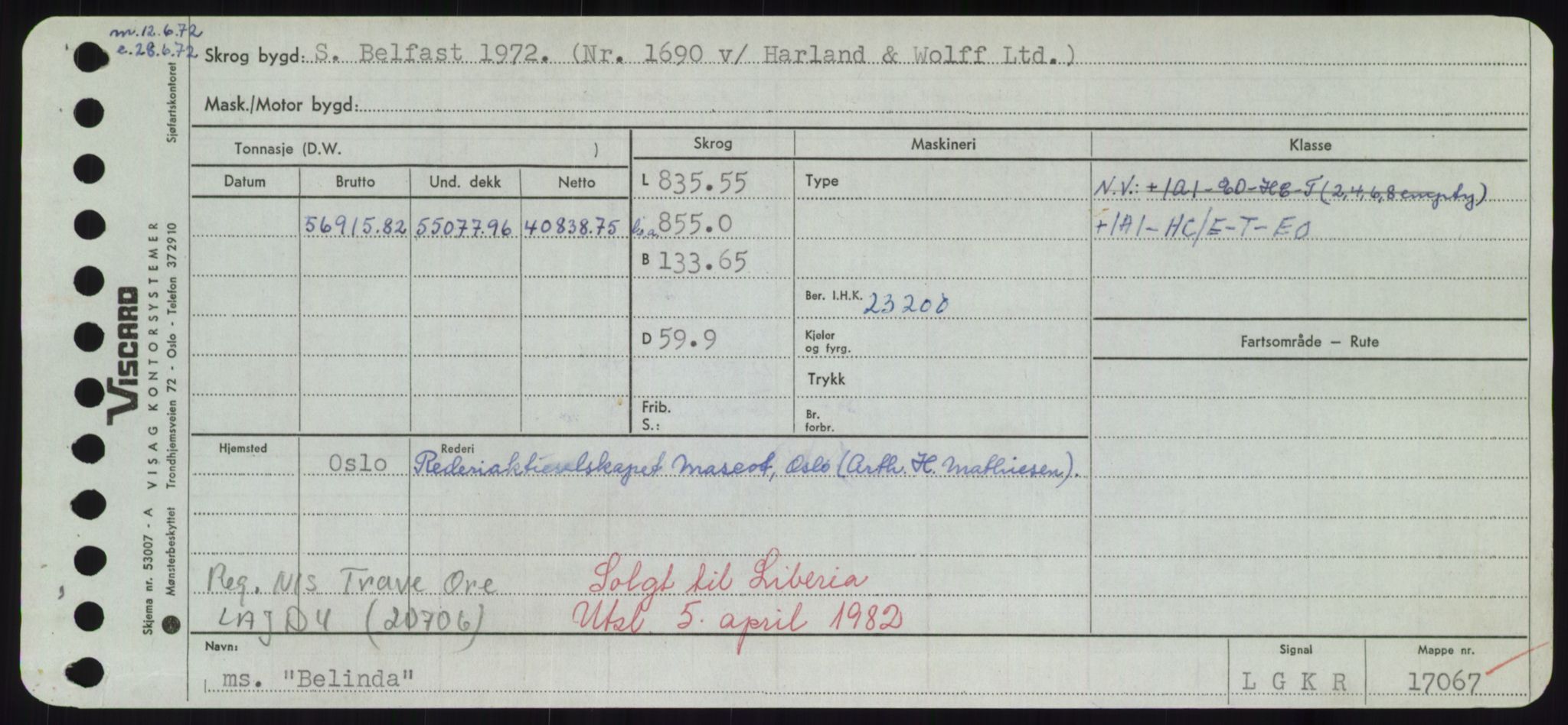 Sjøfartsdirektoratet med forløpere, Skipsmålingen, RA/S-1627/H/Hd/L0003: Fartøy, B-Bev, p. 501