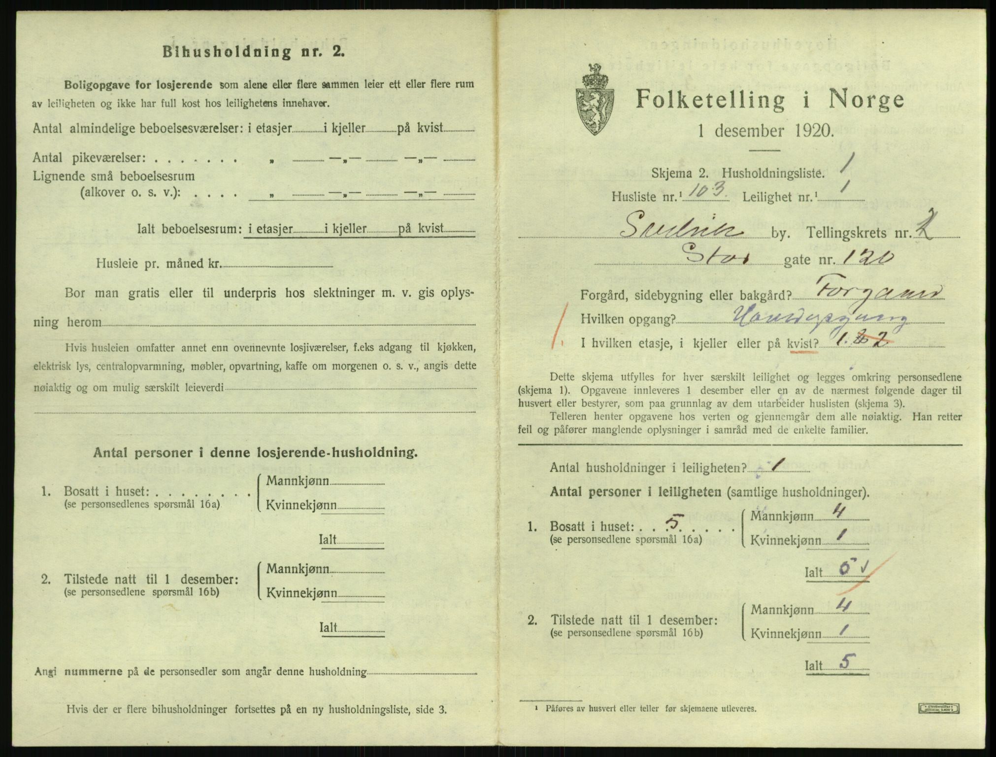 SAKO, 1920 census for Svelvik, 1920, p. 1135