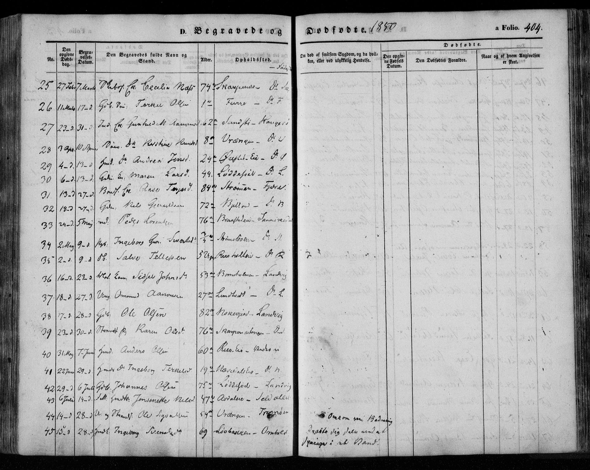 Øyestad sokneprestkontor, AV/SAK-1111-0049/F/Fa/L0014: Parish register (official) no. A 14, 1843-1856, p. 404