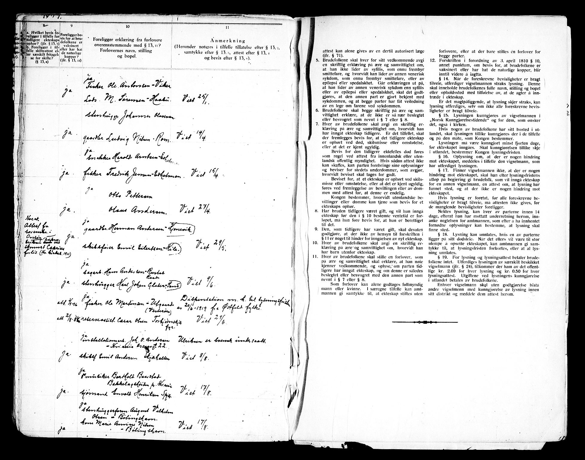 Hvaler prestekontor Kirkebøker, AV/SAO-A-2001/H/Ha/L0002: Banns register no. I 2, 1919-1968