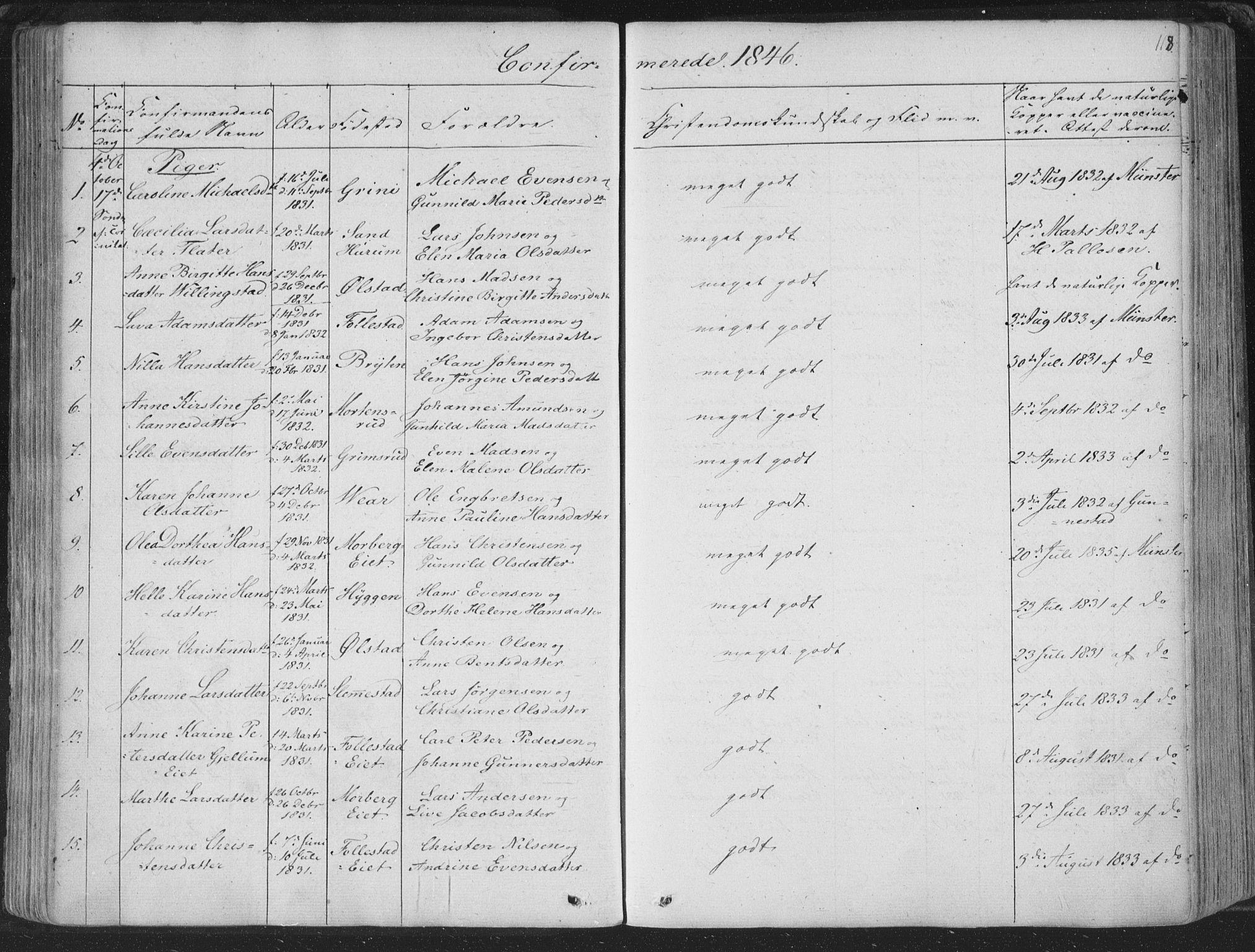 Røyken kirkebøker, SAKO/A-241/F/Fa/L0005: Parish register (official) no. 5, 1833-1856, p. 118