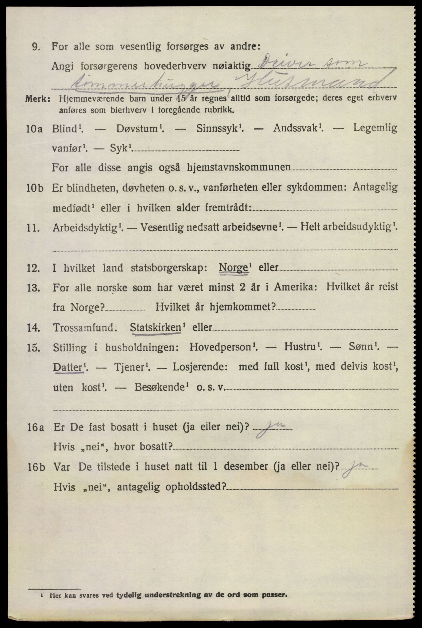 SAKO, 1920 census for Gransherad, 1920, p. 2729