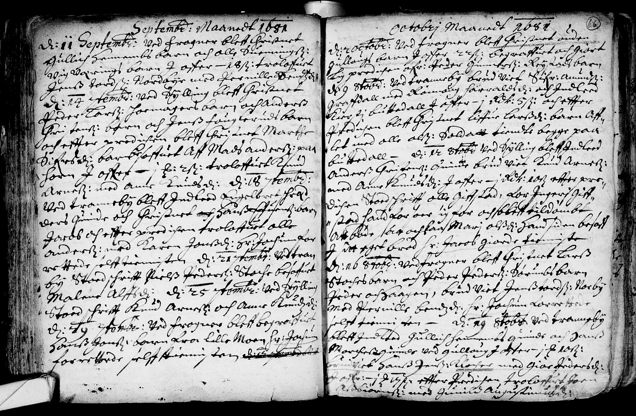 Lier kirkebøker, AV/SAKO-A-230/F/Fa/L0001: Parish register (official) no. I 1, 1672-1701, p. 66