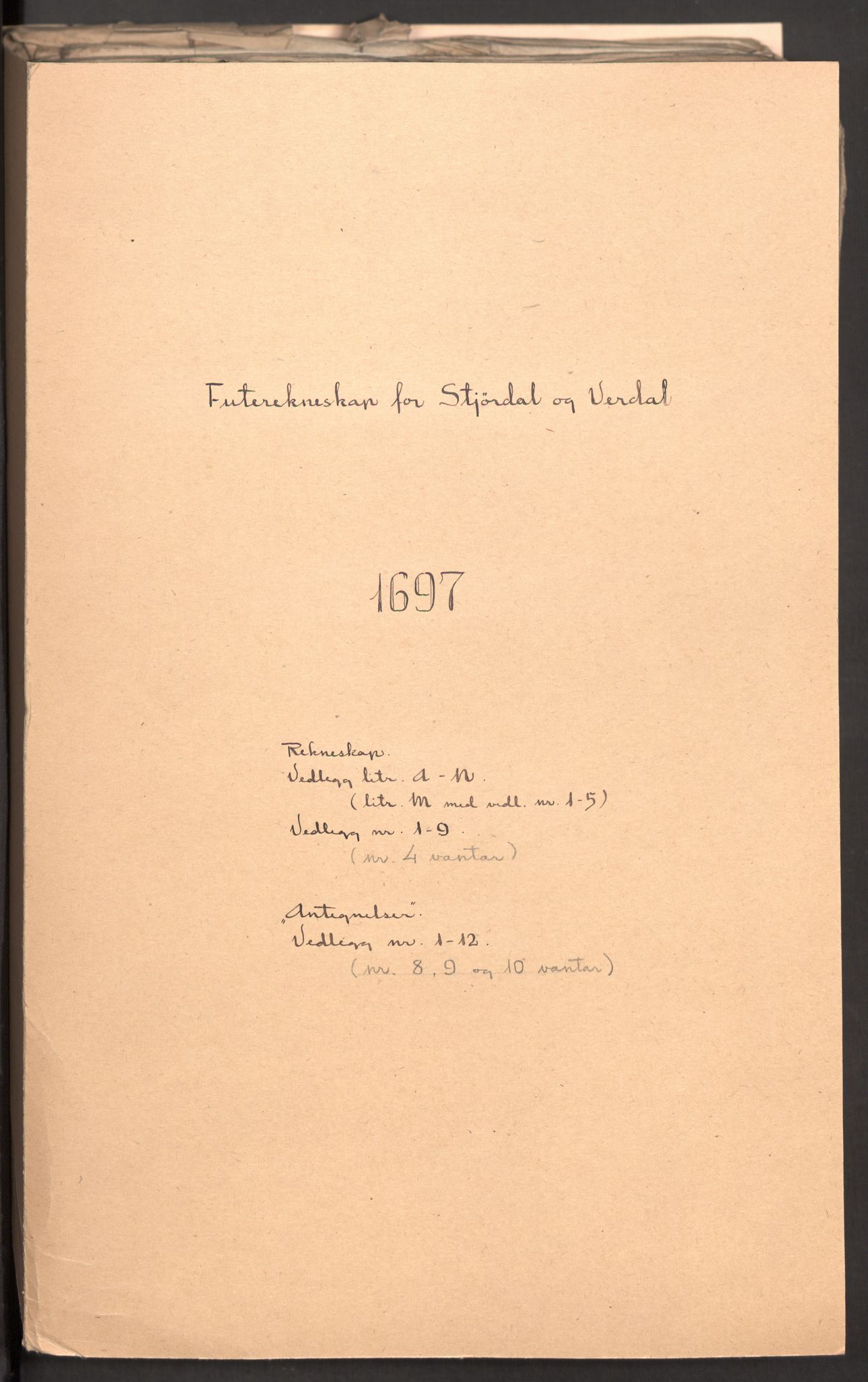 Rentekammeret inntil 1814, Reviderte regnskaper, Fogderegnskap, AV/RA-EA-4092/R62/L4189: Fogderegnskap Stjørdal og Verdal, 1697, p. 2