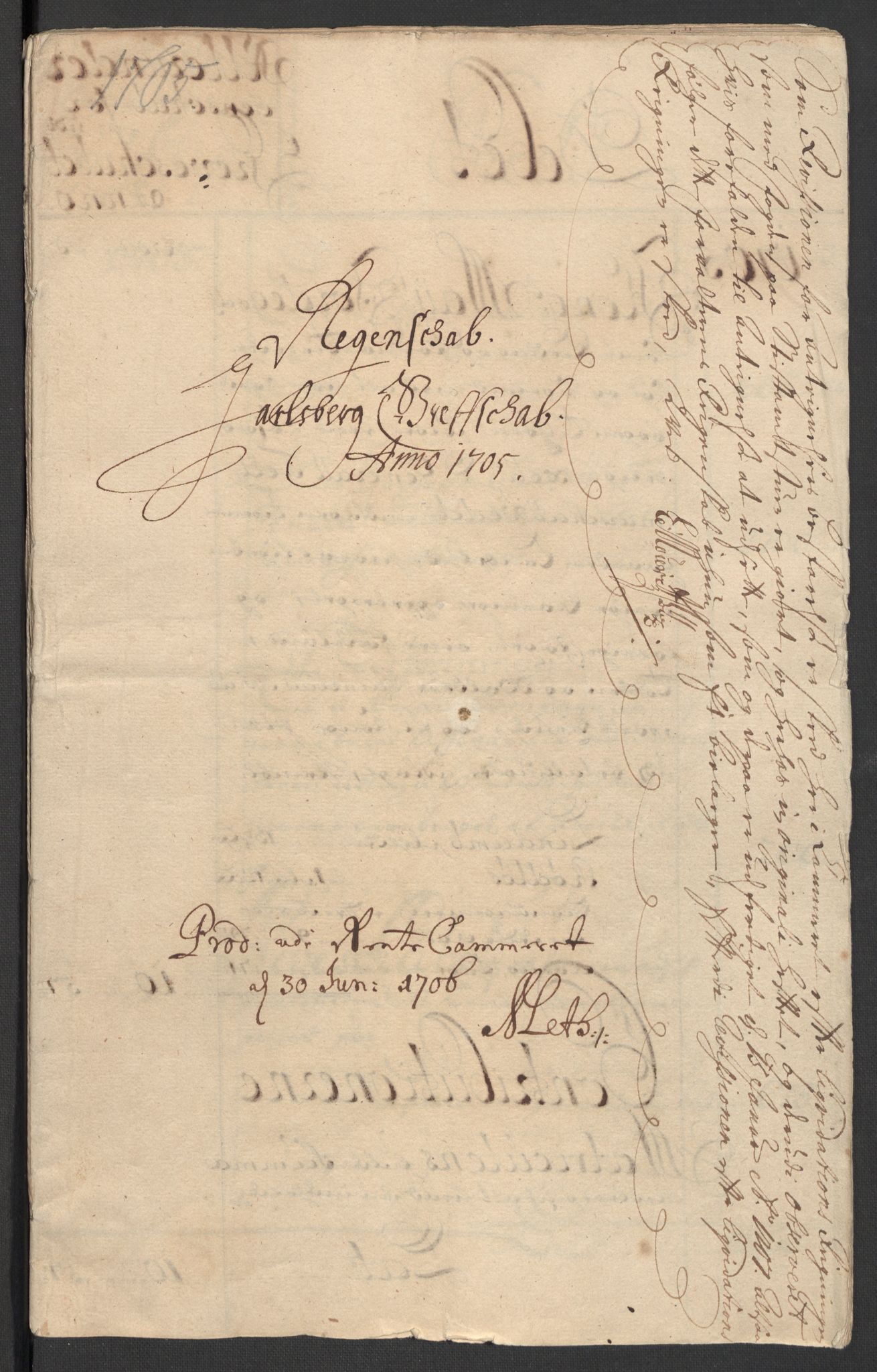 Rentekammeret inntil 1814, Reviderte regnskaper, Fogderegnskap, AV/RA-EA-4092/R32/L1871: Fogderegnskap Jarlsberg grevskap, 1703-1705, p. 394