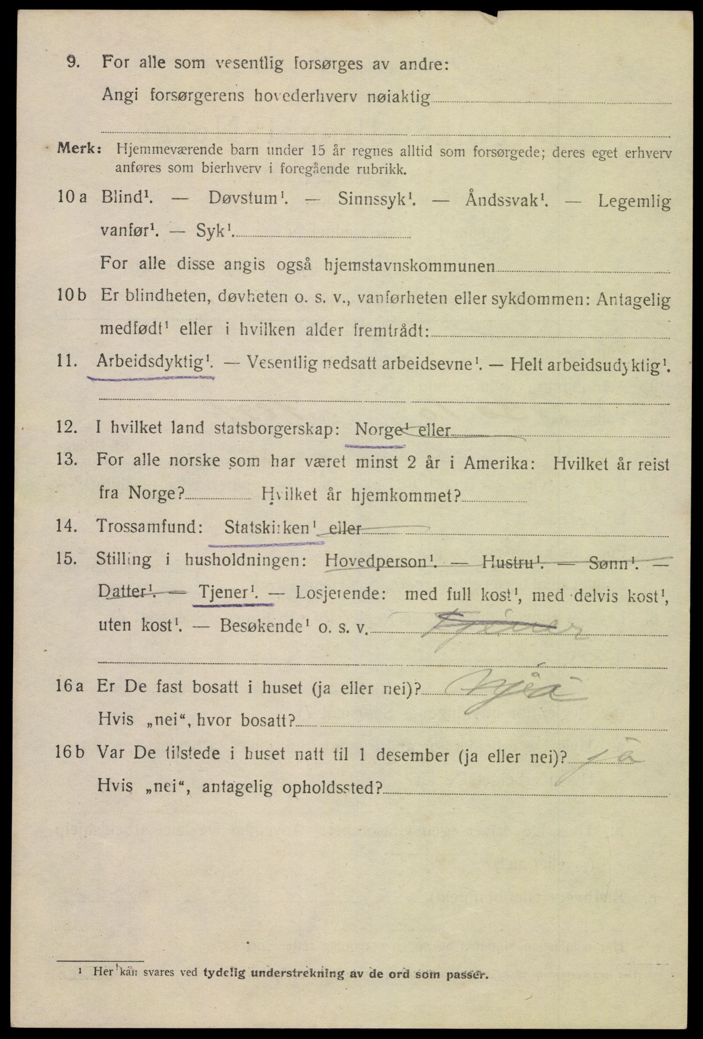 SAK, 1920 census for Flekkefjord, 1920, p. 3371