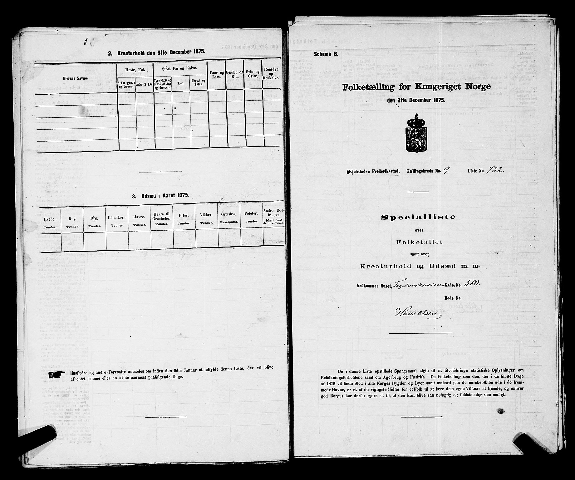 RA, 1875 census for 0103B Fredrikstad/Fredrikstad, 1875, p. 1673