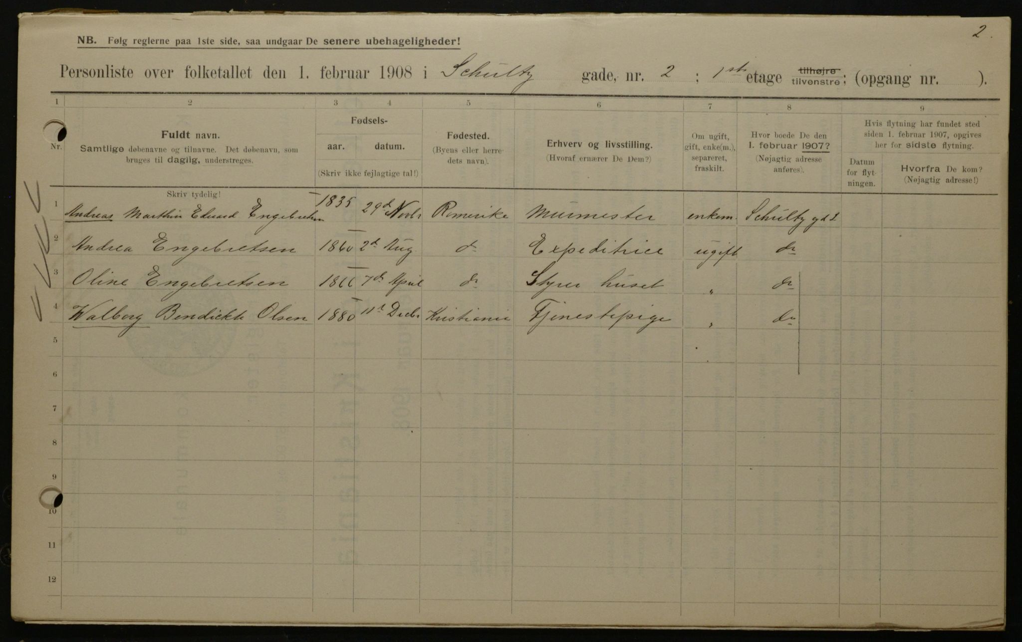 OBA, Municipal Census 1908 for Kristiania, 1908, p. 81533