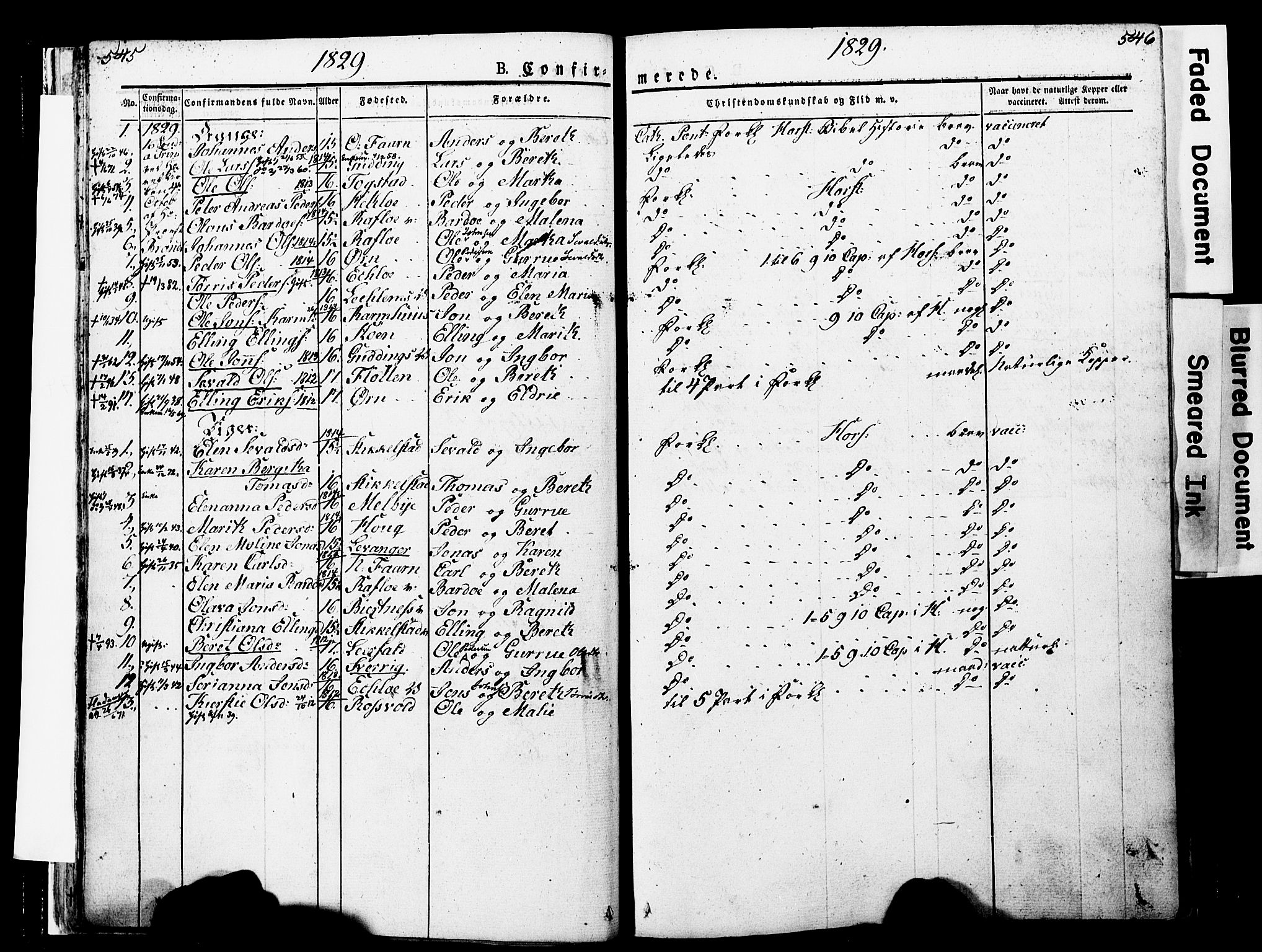 Ministerialprotokoller, klokkerbøker og fødselsregistre - Nord-Trøndelag, AV/SAT-A-1458/723/L0243: Parish register (official) no. 723A12, 1822-1851, p. 545-546