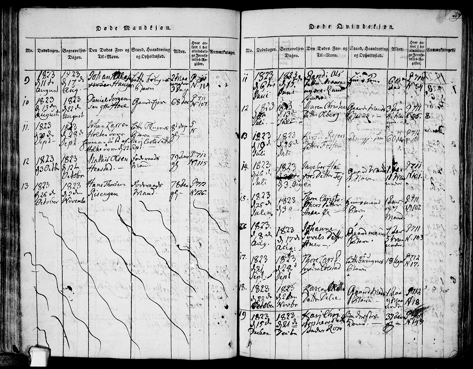 Askim prestekontor Kirkebøker, SAO/A-10900/F/Fa/L0004: Parish register (official) no. 4, 1817-1846, p. 208-209