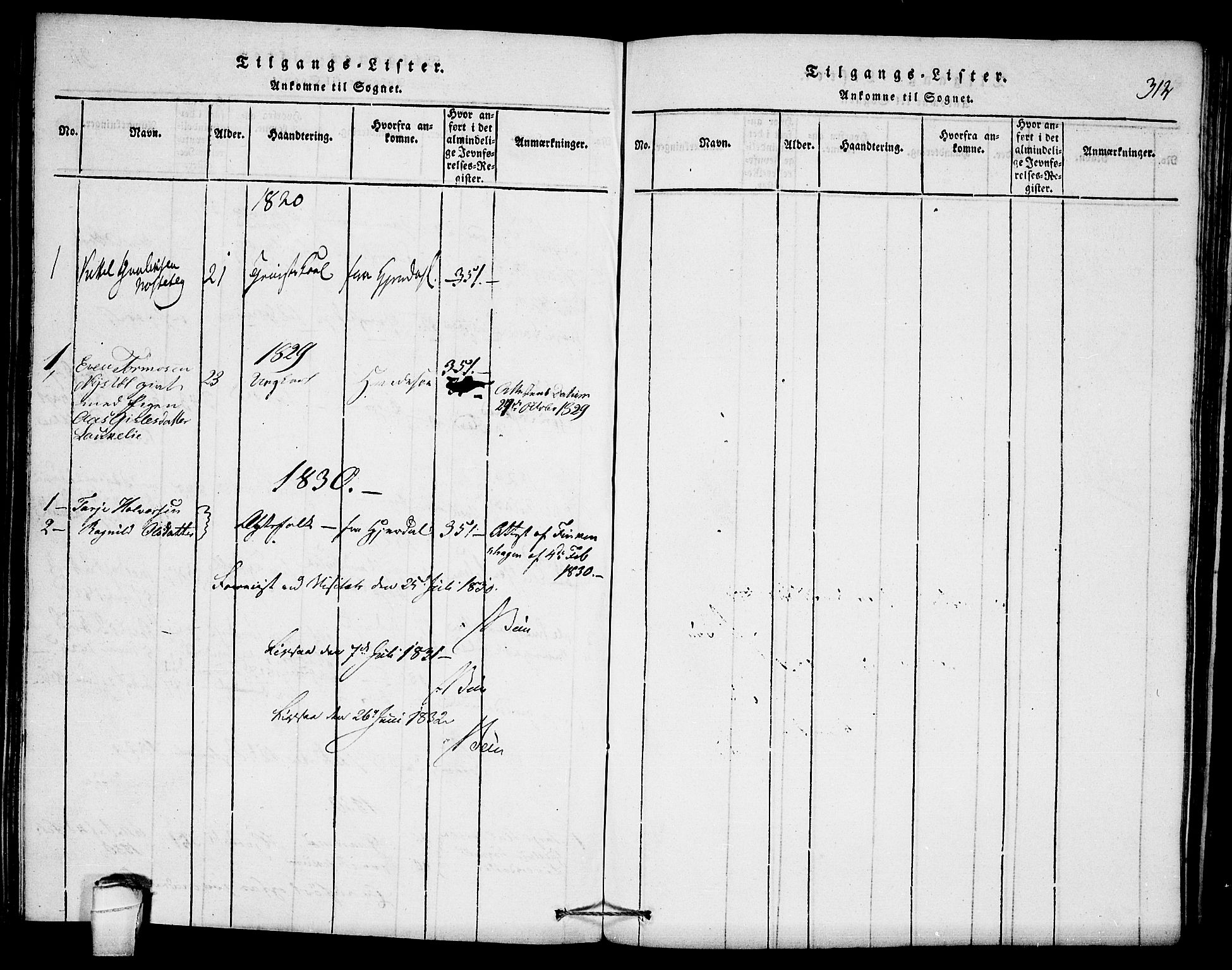 Seljord kirkebøker, SAKO/A-20/F/Fb/L0001: Parish register (official) no. II 1, 1815-1831, p. 312