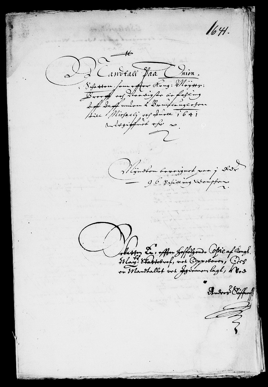 Rentekammeret inntil 1814, Reviderte regnskaper, Lensregnskaper, AV/RA-EA-5023/R/Rb/Rbl/L0008: Brunla len, 1641-1644