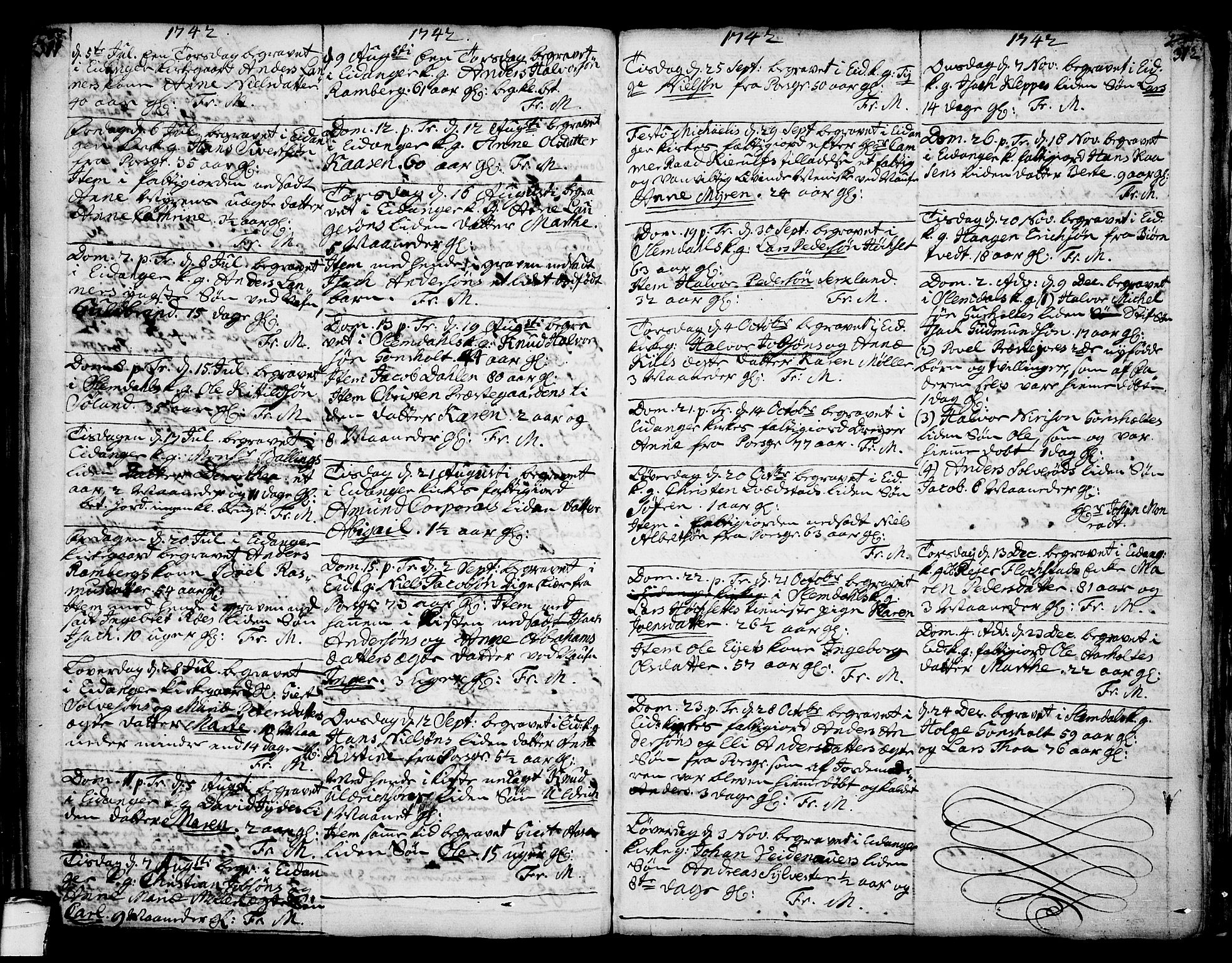 Eidanger kirkebøker, SAKO/A-261/F/Fa/L0004: Parish register (official) no. 4, 1733-1759, p. 311-312