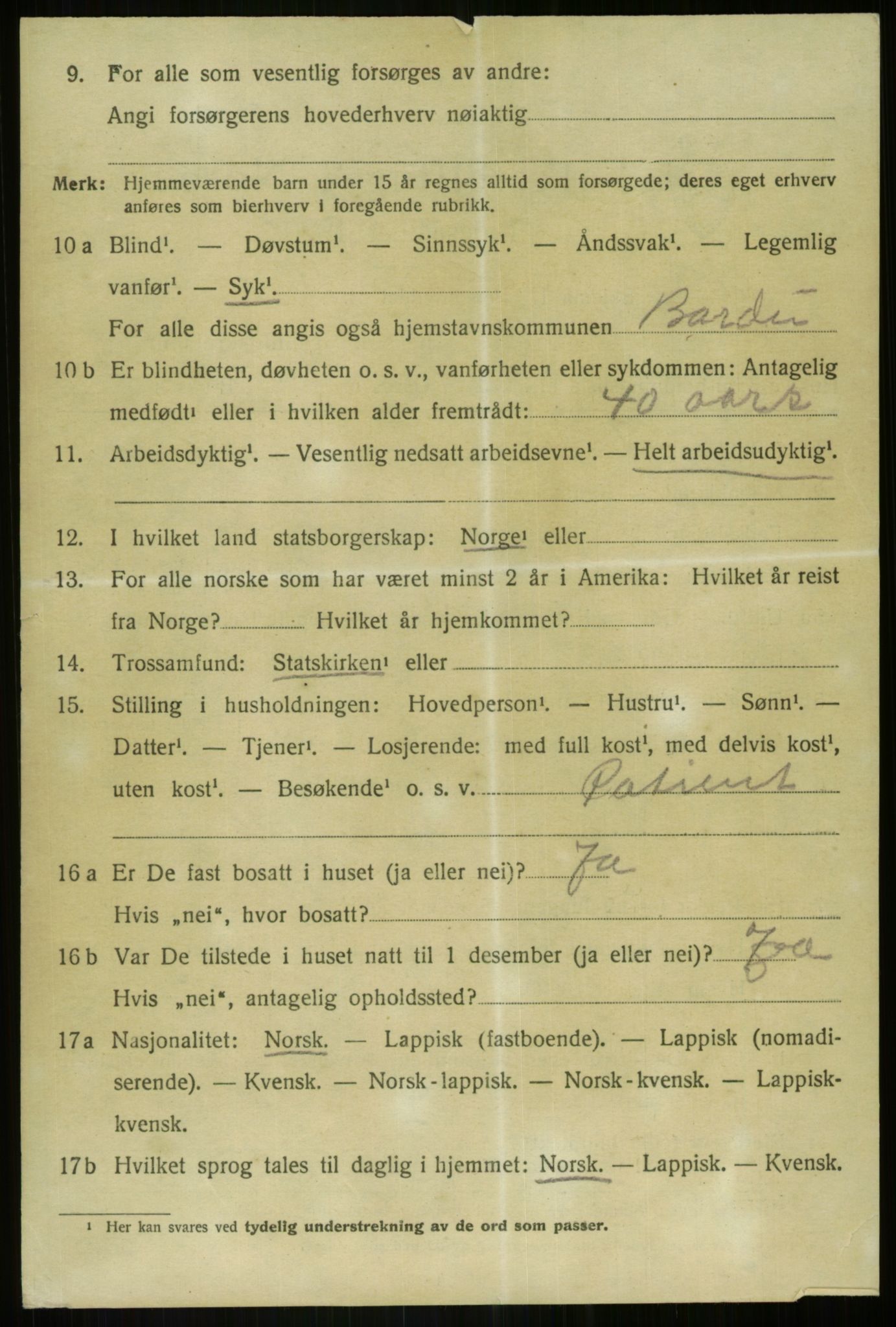 SATØ, 1920 census for Målselv, 1920, p. 4180