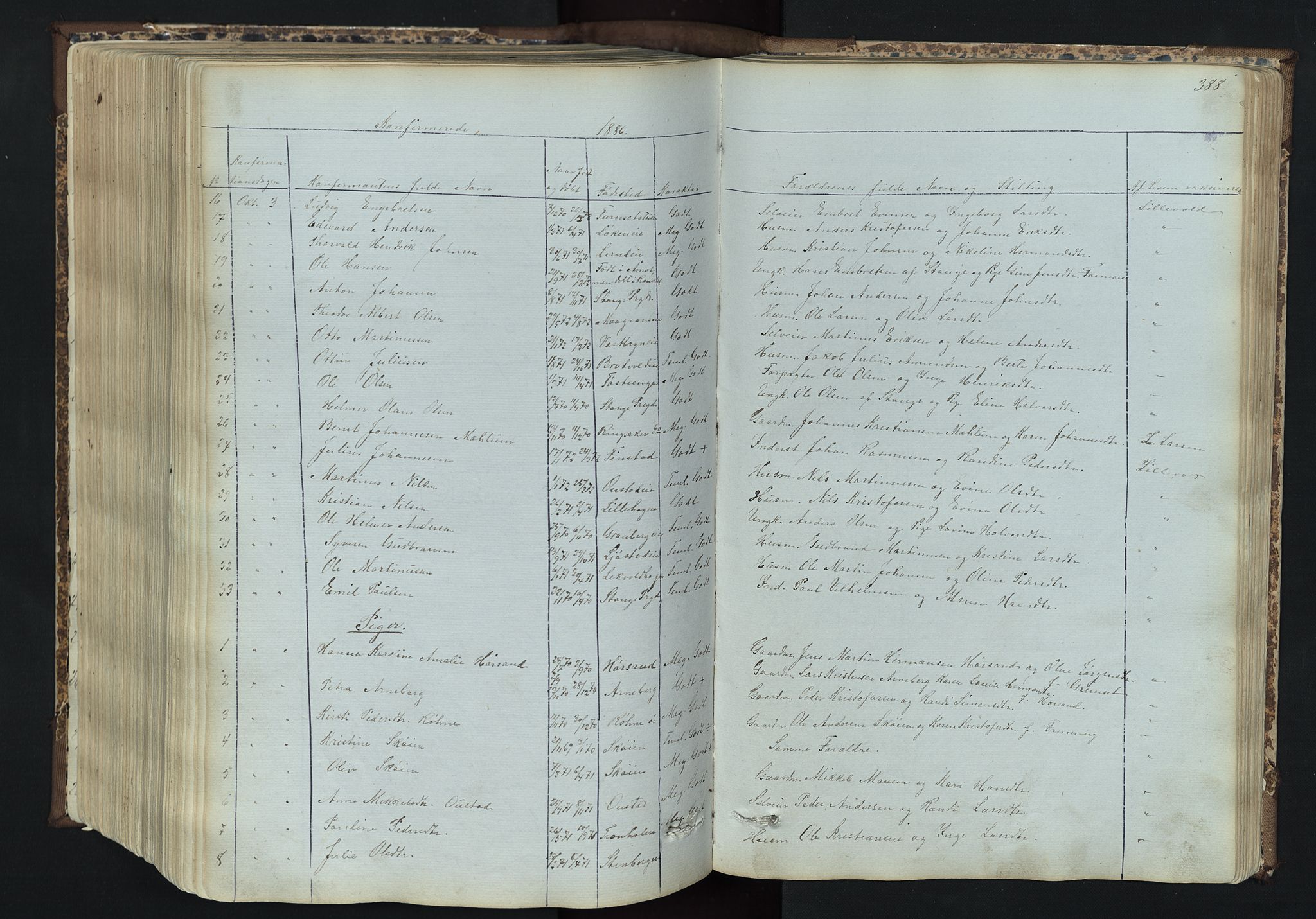 Romedal prestekontor, AV/SAH-PREST-004/L/L0011: Parish register (copy) no. 11, 1867-1895, p. 388