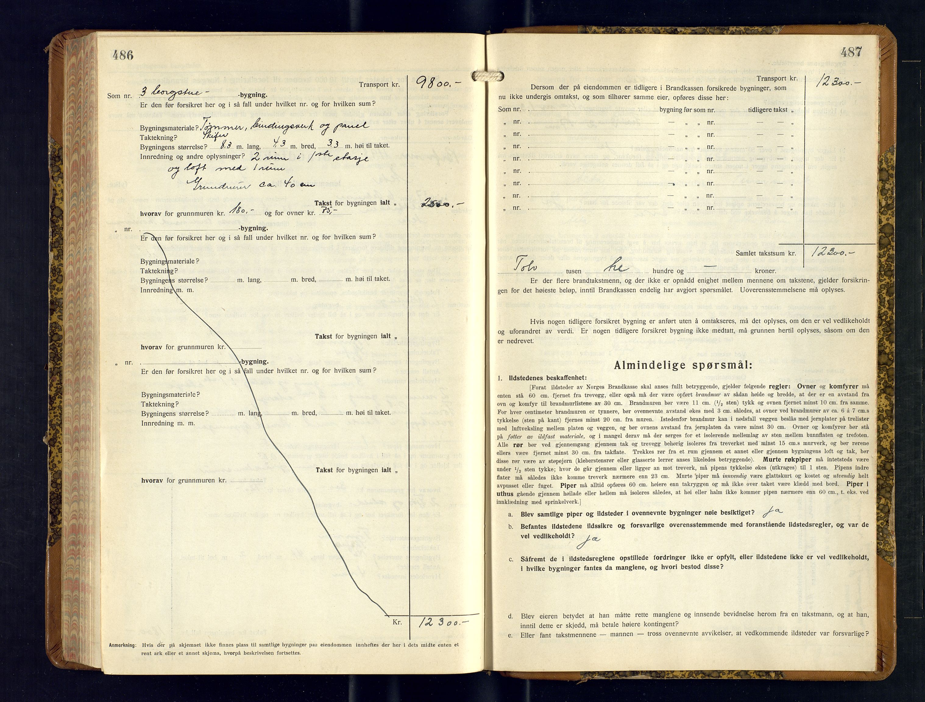 Alta lensmannskontor, SATØ/S-1165/O/Ob/L0177: Branntakstprotokoll, 1932-1937, p. 486-487