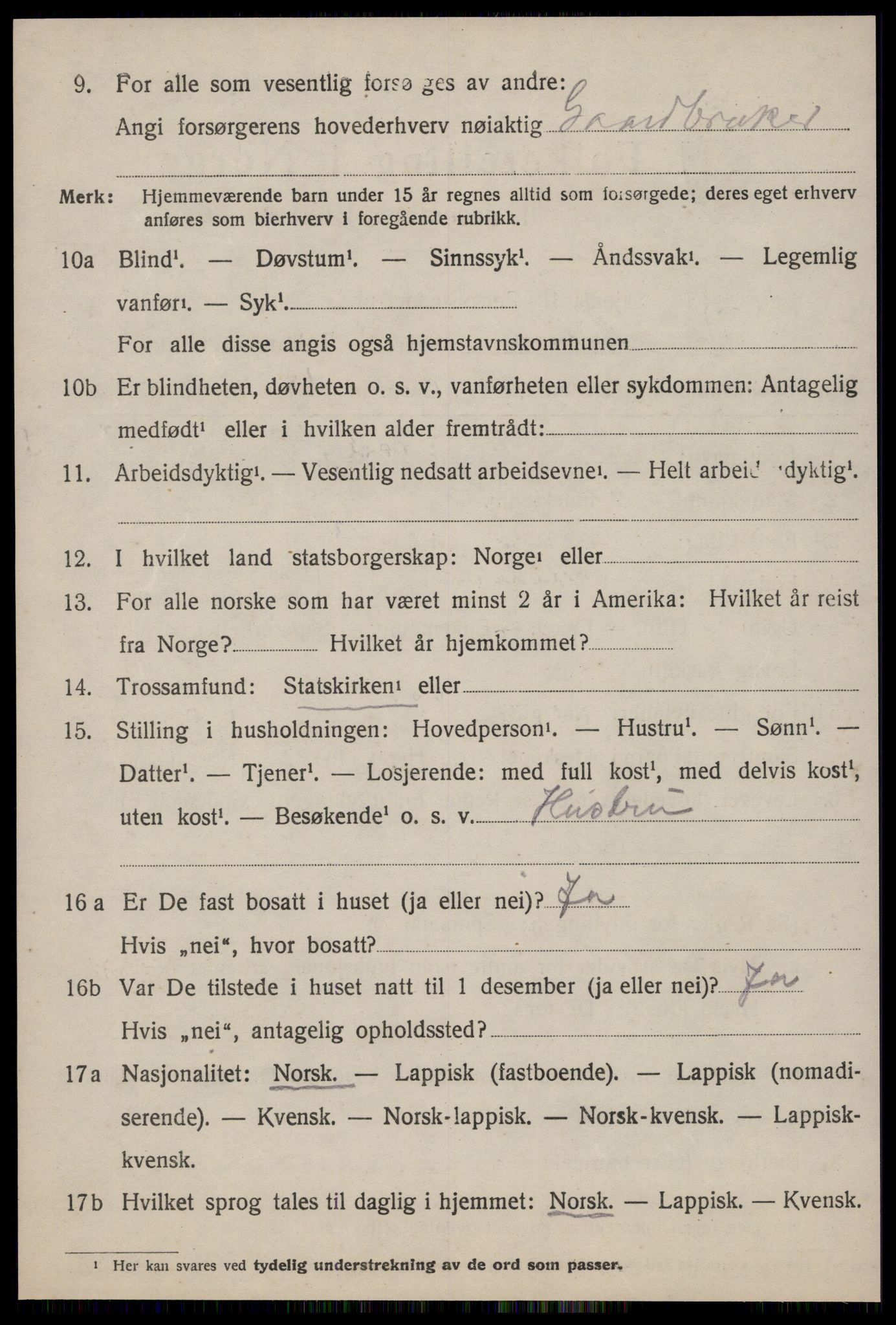 SAT, 1920 census for Ålen, 1920, p. 3371