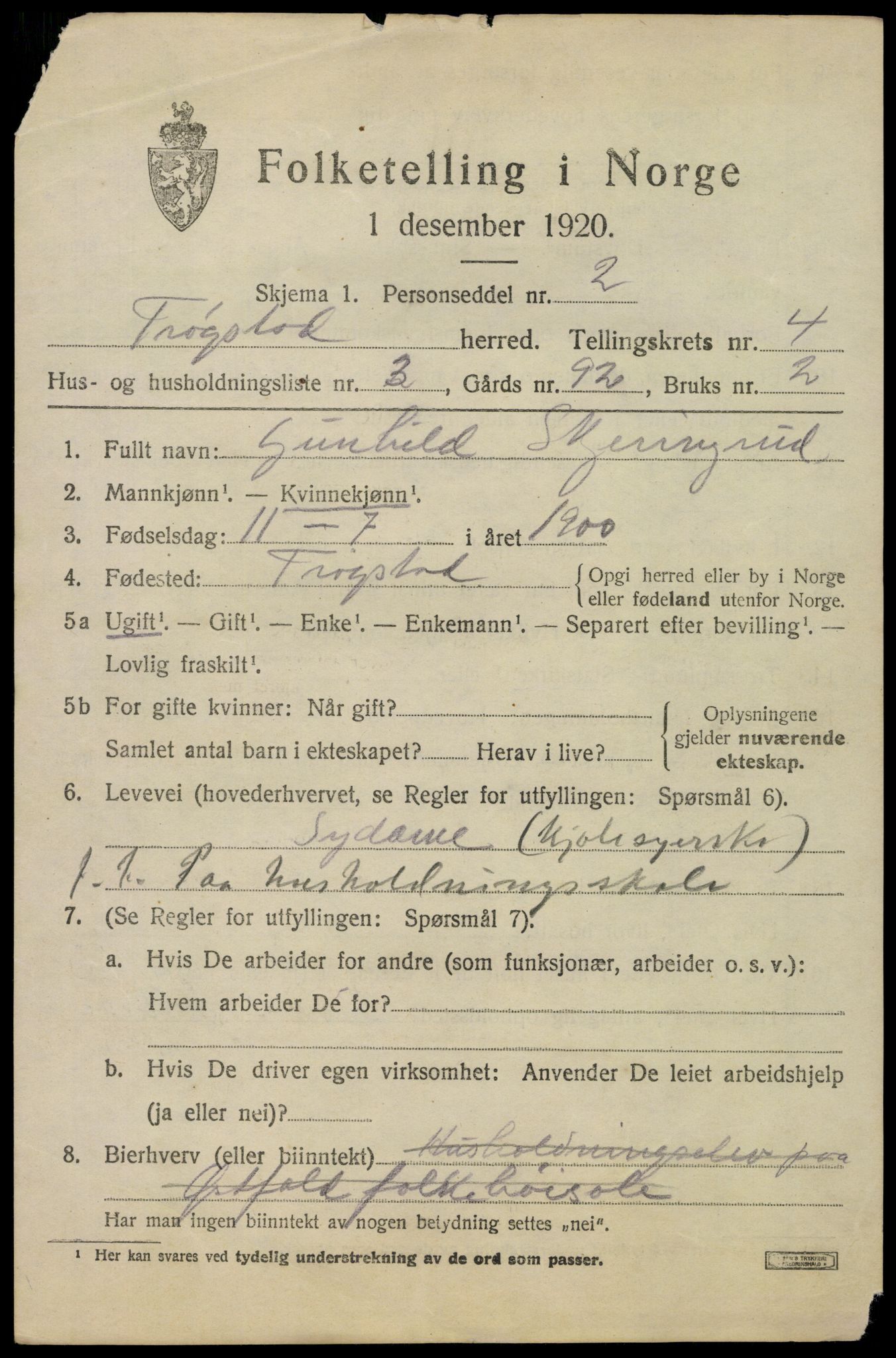 SAO, 1920 census for Trøgstad, 1920, p. 4648