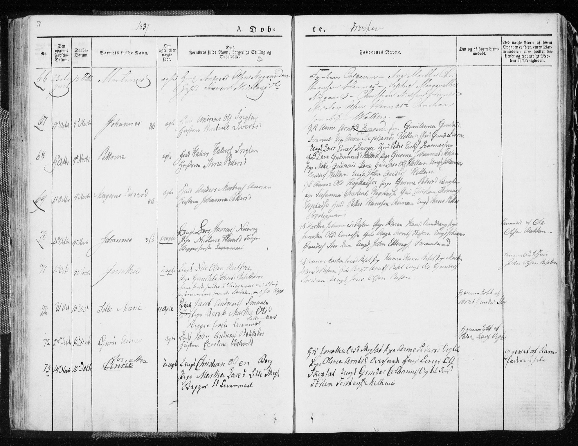 Ministerialprotokoller, klokkerbøker og fødselsregistre - Nord-Trøndelag, SAT/A-1458/713/L0114: Parish register (official) no. 713A05, 1827-1839, p. 71
