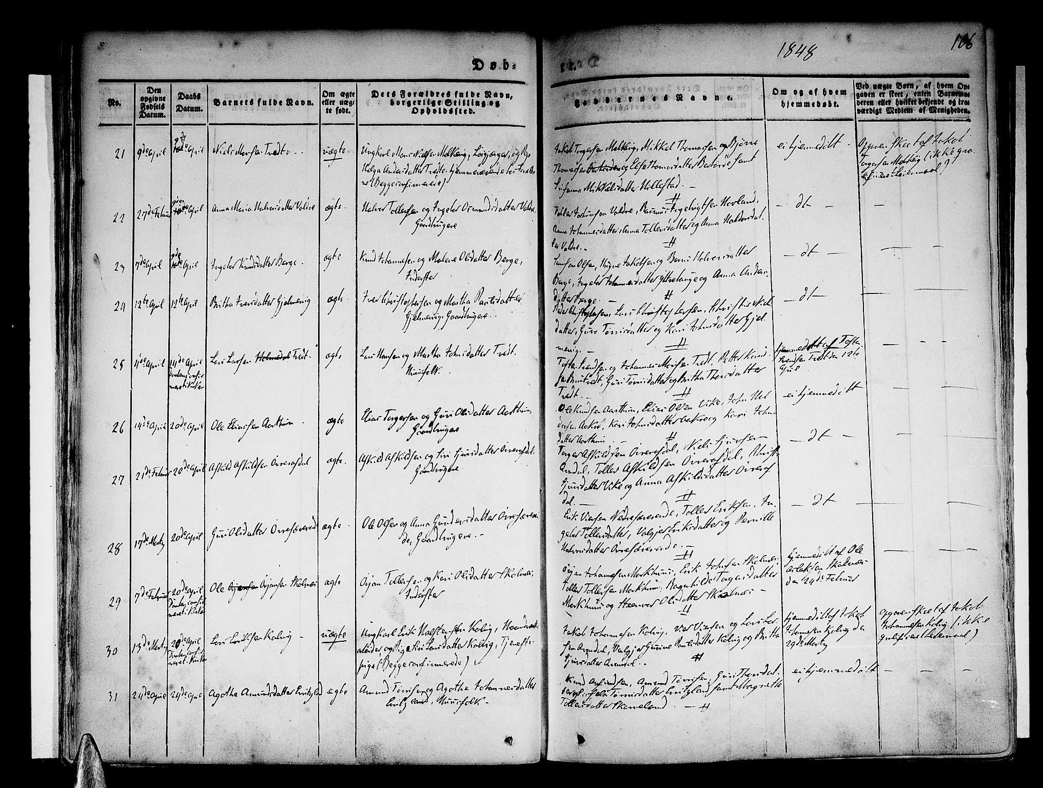 Skånevik sokneprestembete, AV/SAB-A-77801/H/Haa: Parish register (official) no. A 4, 1828-1848, p. 106