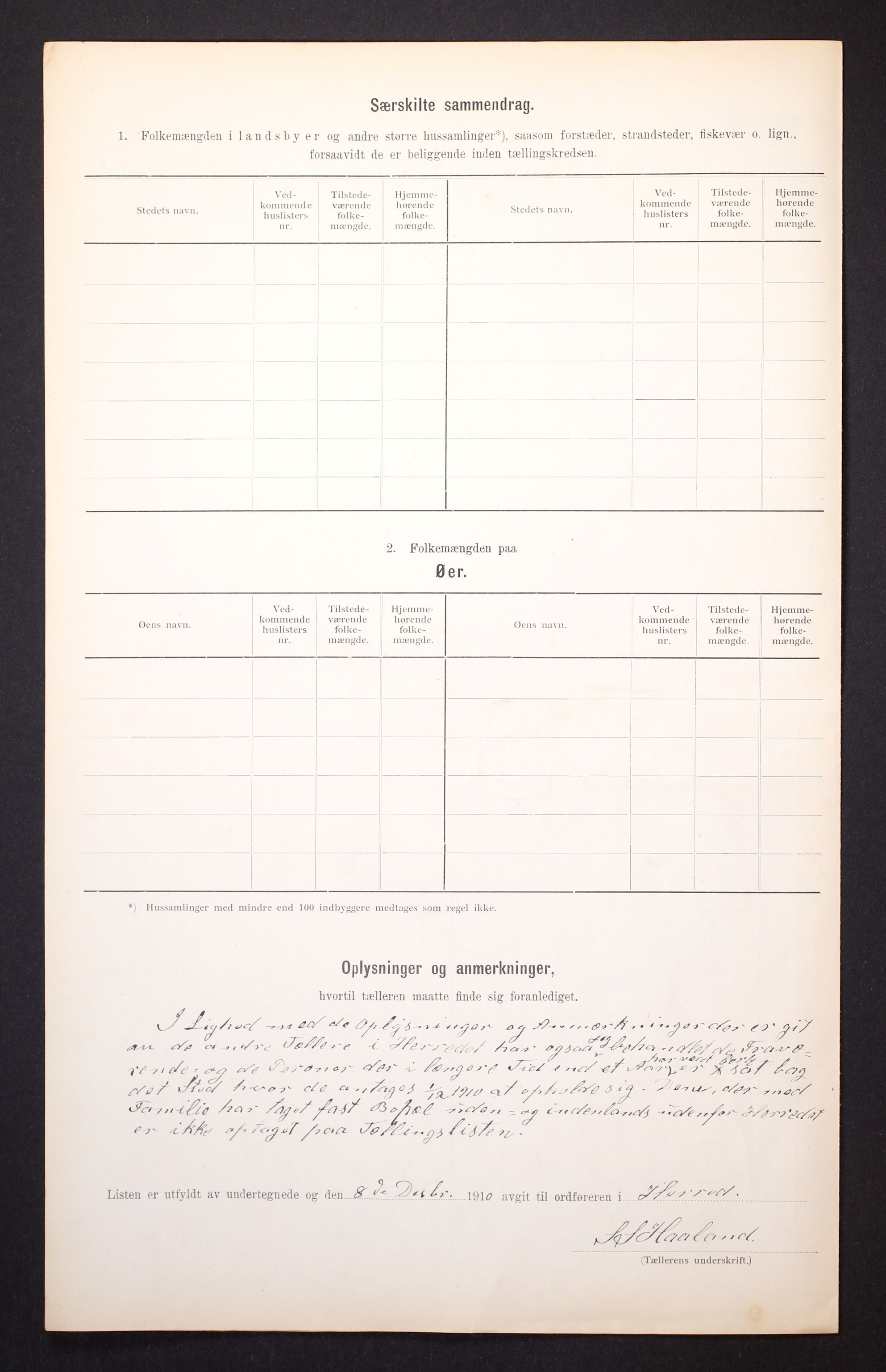 RA, 1910 census for Herad, 1910, p. 12