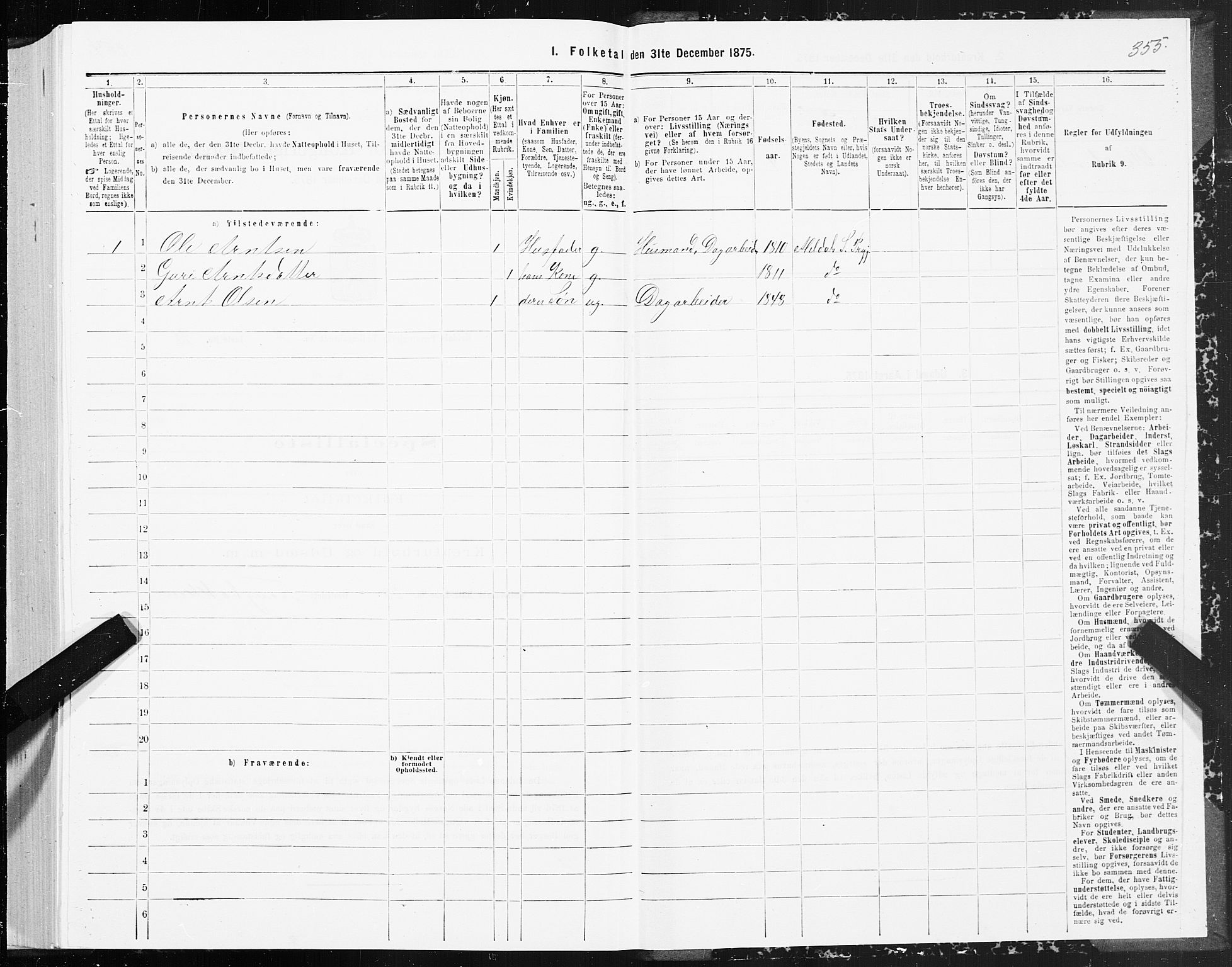 SAT, 1875 census for 1636P Meldal, 1875, p. 1355