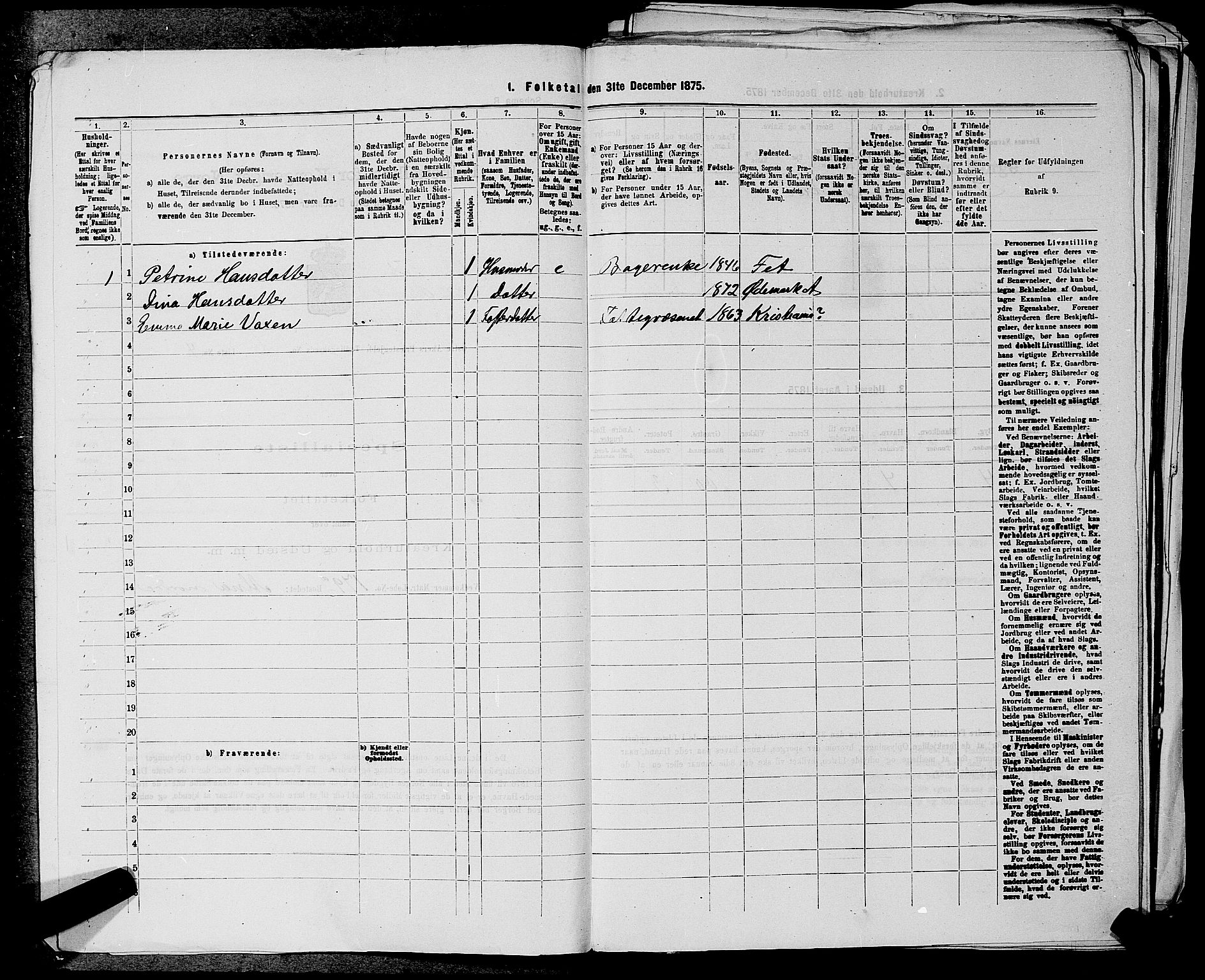 RA, 1875 census for 0218bP Østre Aker, 1875, p. 1568