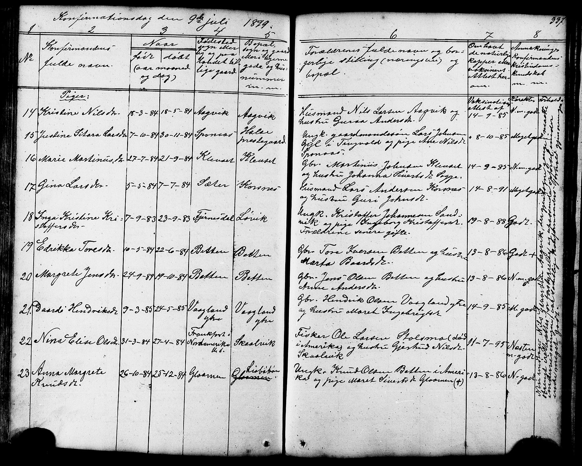 Ministerialprotokoller, klokkerbøker og fødselsregistre - Møre og Romsdal, SAT/A-1454/576/L0890: Parish register (copy) no. 576C01, 1837-1908, p. 337