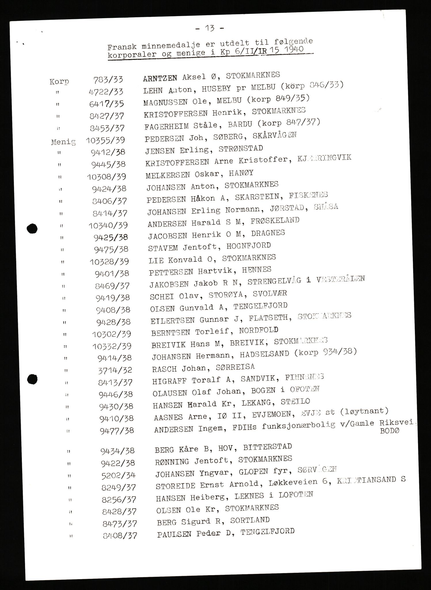 Forsvaret, Forsvarets krigshistoriske avdeling, AV/RA-RAFA-2017/Y/Yb/L0140: II-C-11-611-620  -  6. Divisjon, 1940-1966, p. 444