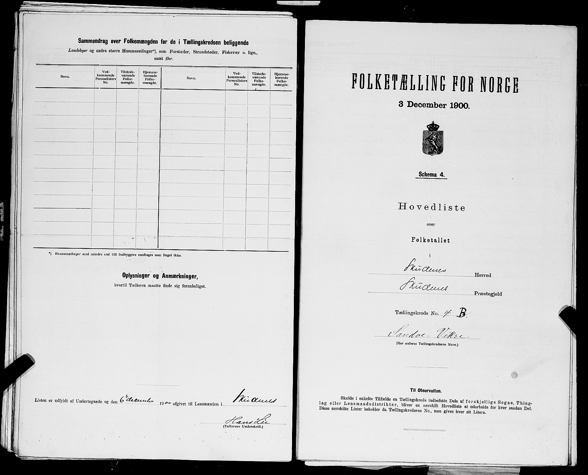 SAST, 1900 census for Skudenes, 1900, p. 21