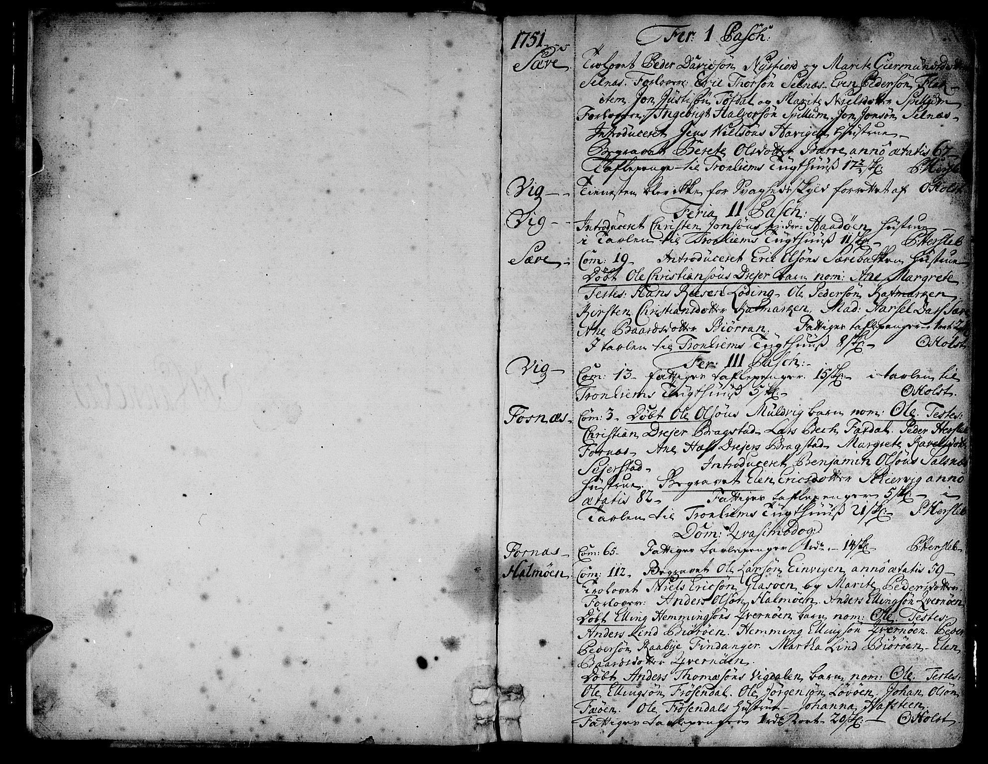 Ministerialprotokoller, klokkerbøker og fødselsregistre - Nord-Trøndelag, SAT/A-1458/773/L0607: Parish register (official) no. 773A01, 1751-1783, p. 2-3