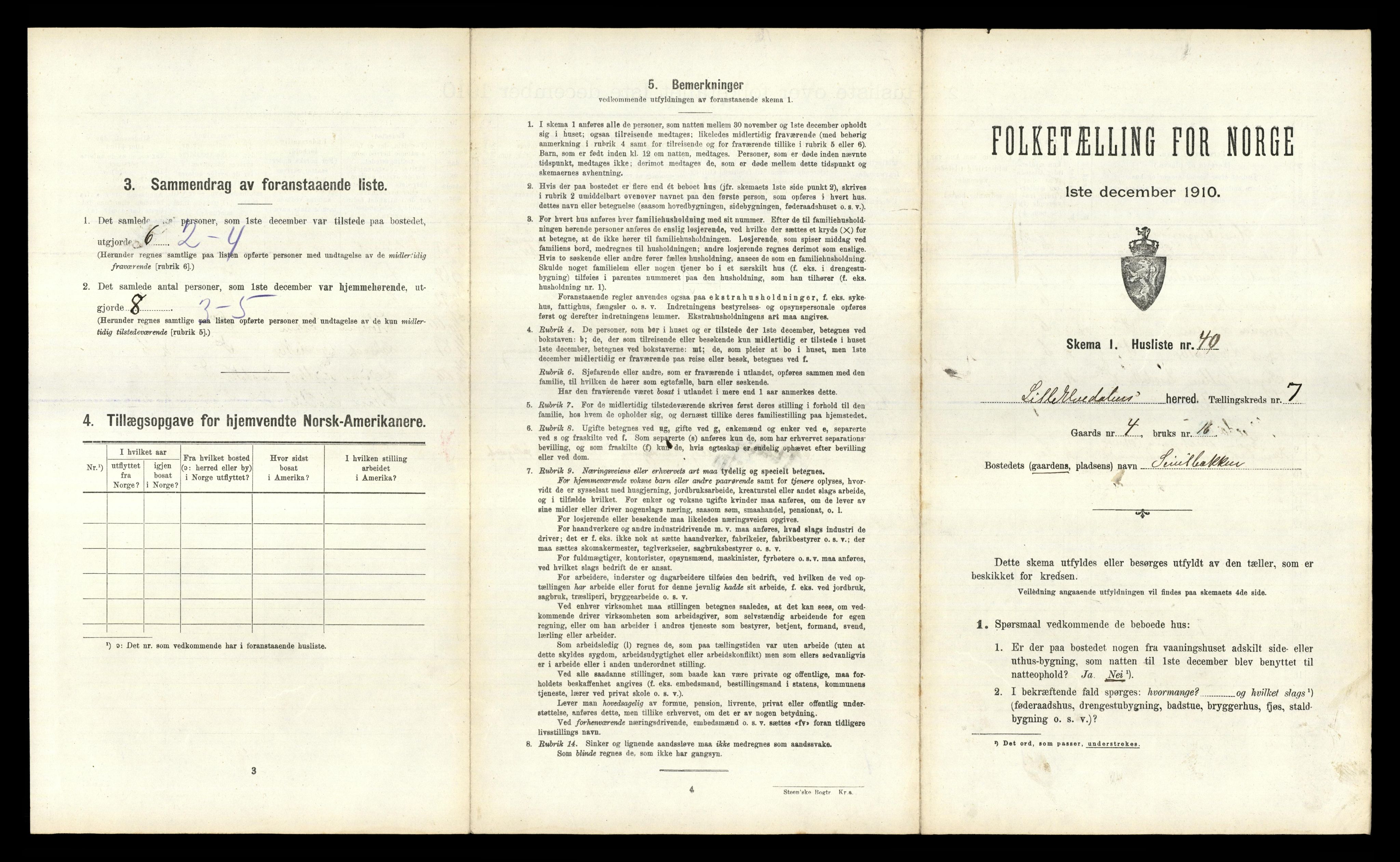 RA, 1910 census for Lille Elvedalen, 1910, p. 567