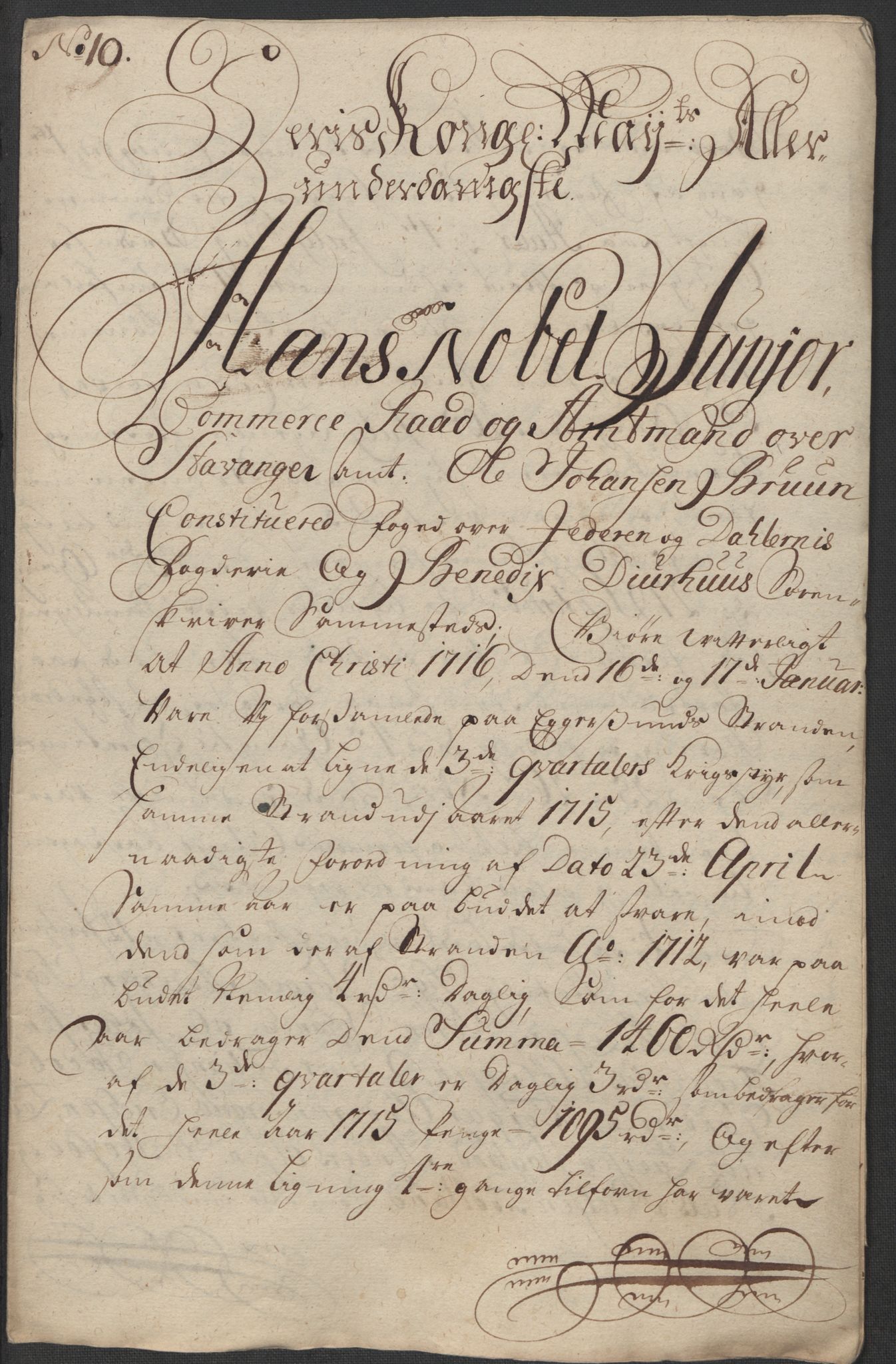 Rentekammeret inntil 1814, Reviderte regnskaper, Fogderegnskap, AV/RA-EA-4092/R46/L2740: Fogderegnskap Jæren og Dalane, 1715-1716, p. 110