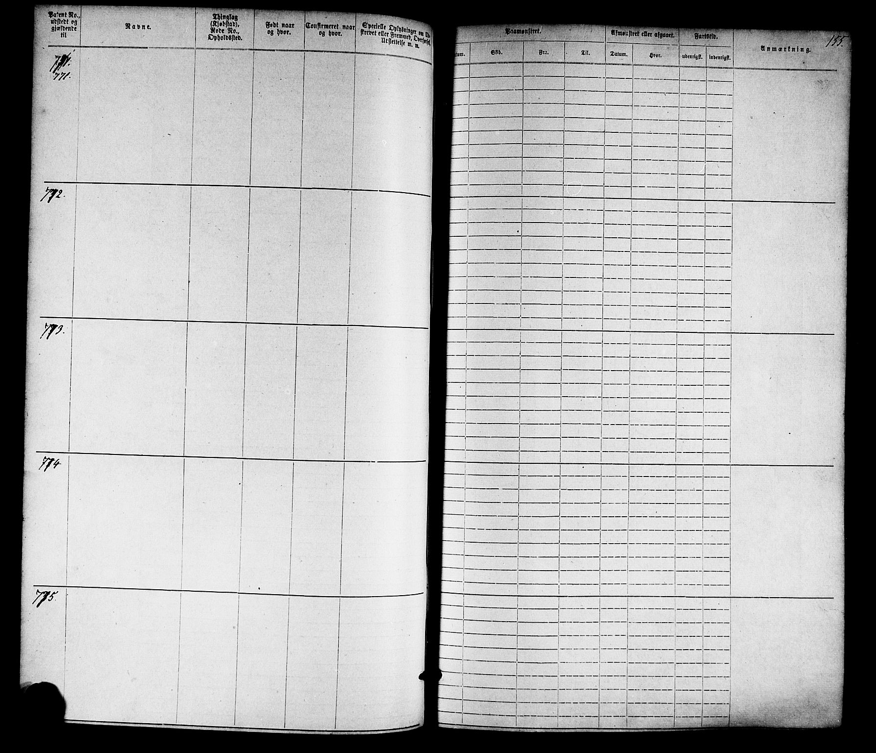 Farsund mønstringskrets, SAK/2031-0017/F/Fa/L0005: Annotasjonsrulle nr 1-1910 med register, Z-2, 1869-1877, p. 183
