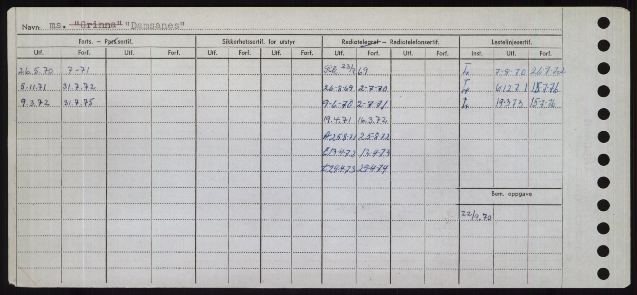 Sjøfartsdirektoratet med forløpere, Skipsmålingen, RA/S-1627/H/Hd/L0008: Fartøy, C-D, p. 390