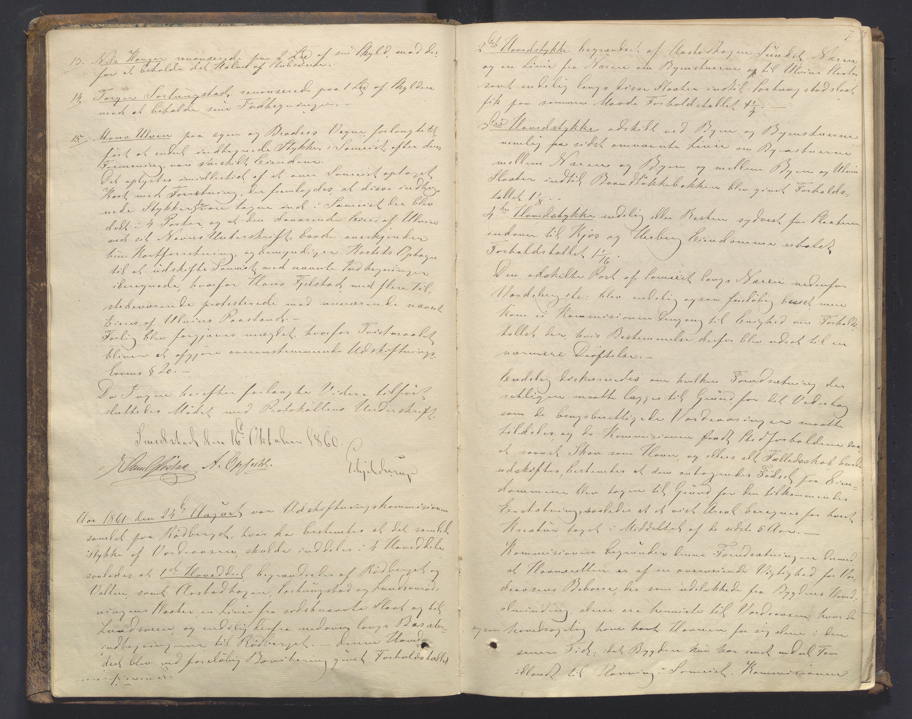 Utskiftningsformannen i Hedmark fylke, AV/SAH-JORDSKIFTEH-001/H/Ha/L0001: Forhandlingsprotokoll, nr. 1, 1859-1867
