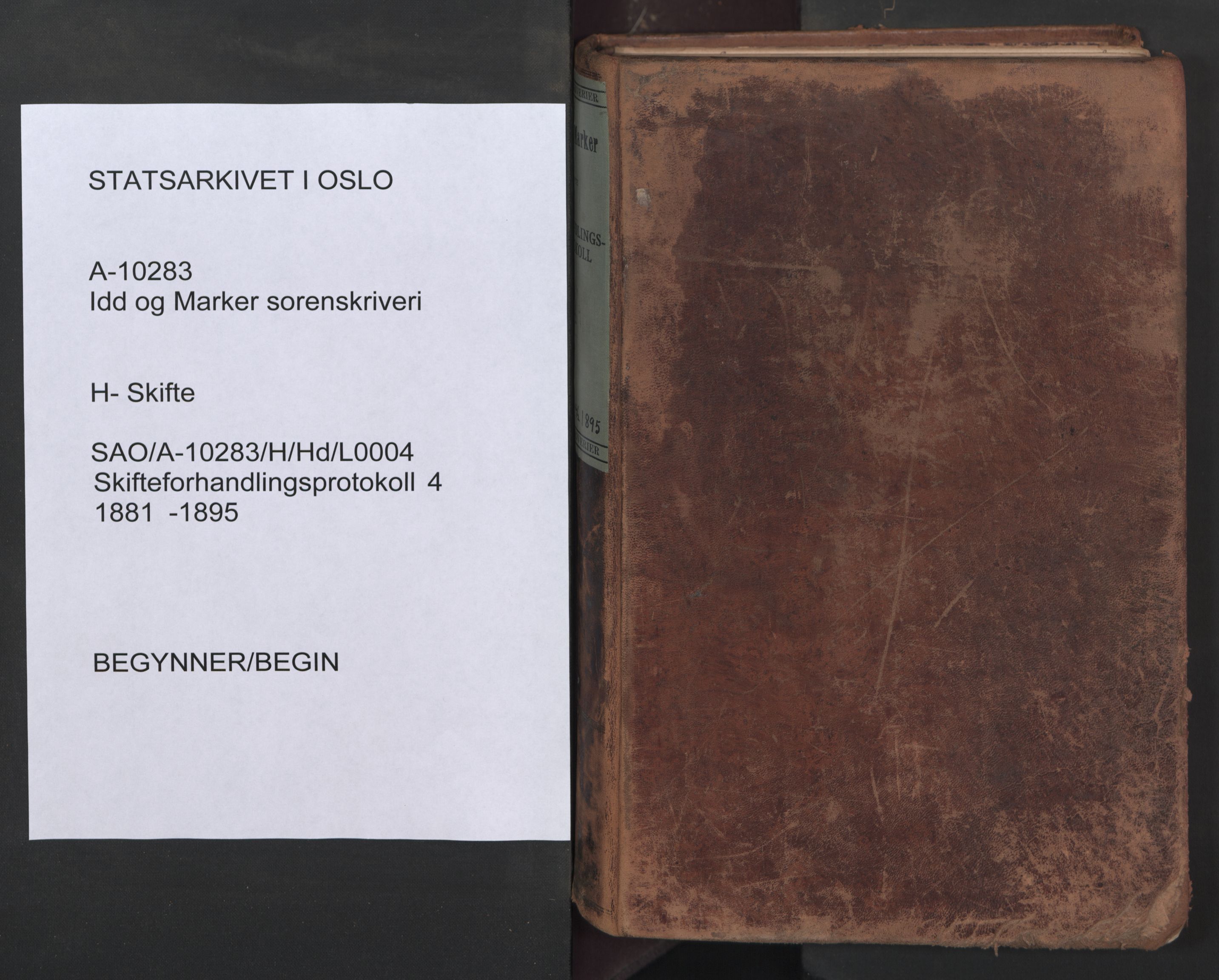 Idd og Marker sorenskriveri, SAO/A-10283/H/Hd/L0004: Skifteforhandlingsprotokoll, 1881-1895