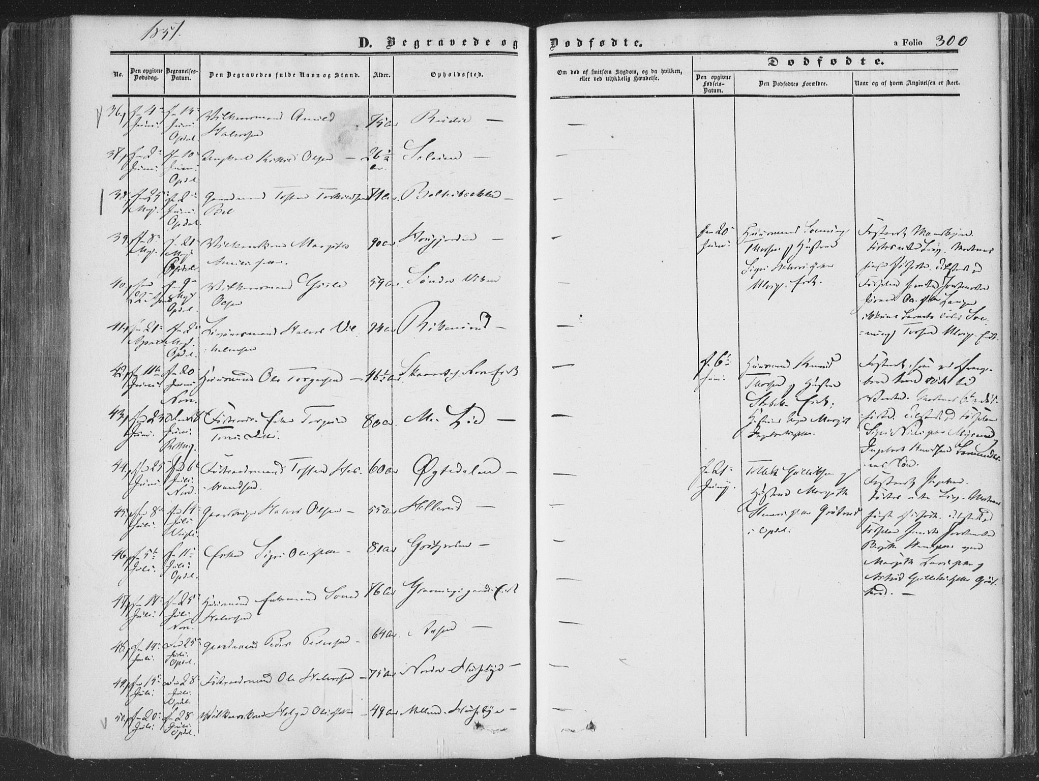 Rollag kirkebøker, AV/SAKO-A-240/F/Fa/L0008: Parish register (official) no. I 8, 1847-1860, p. 300