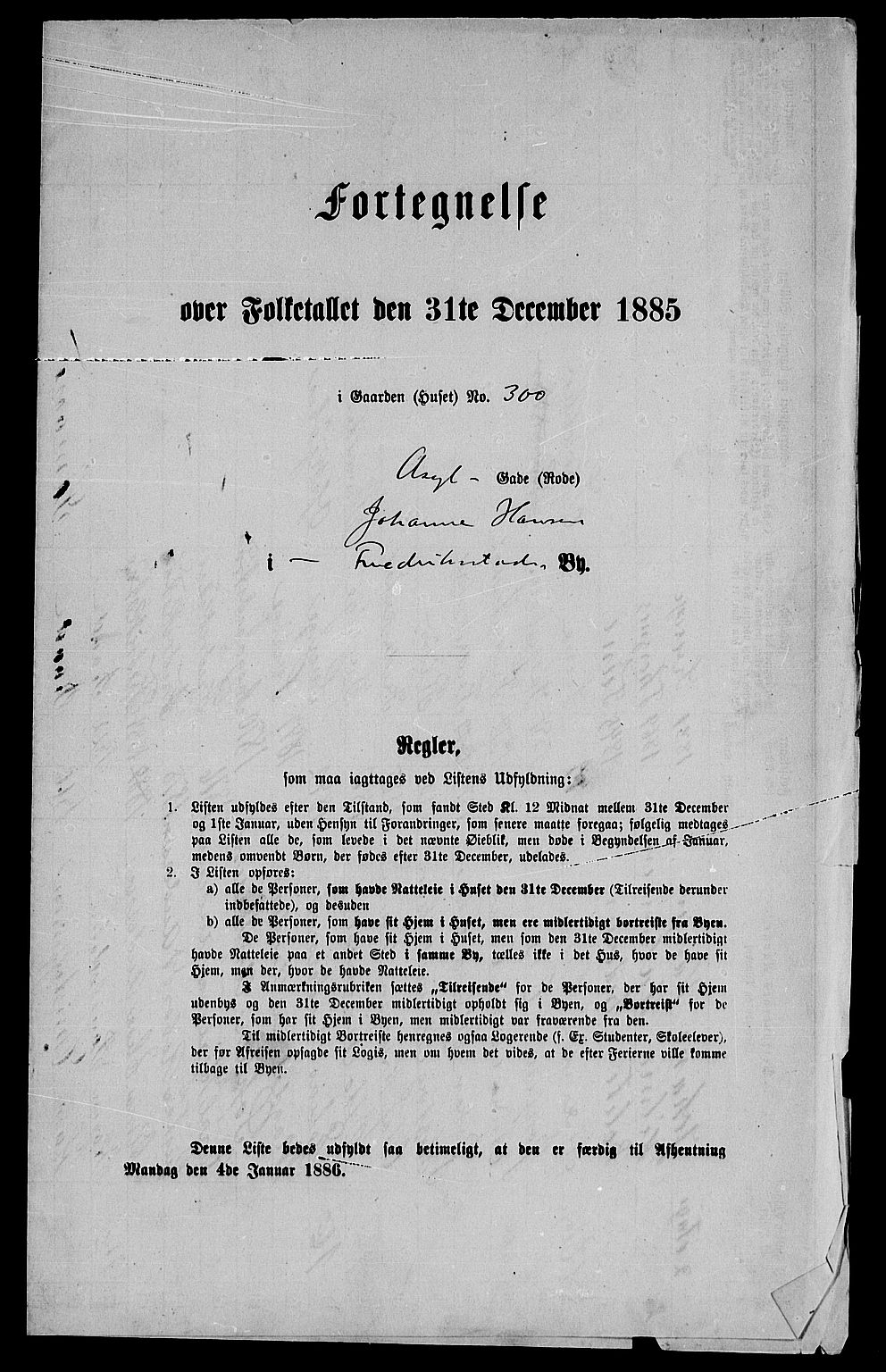 RA, 1885 census for 0103 Fredrikstad, 1885, p. 664