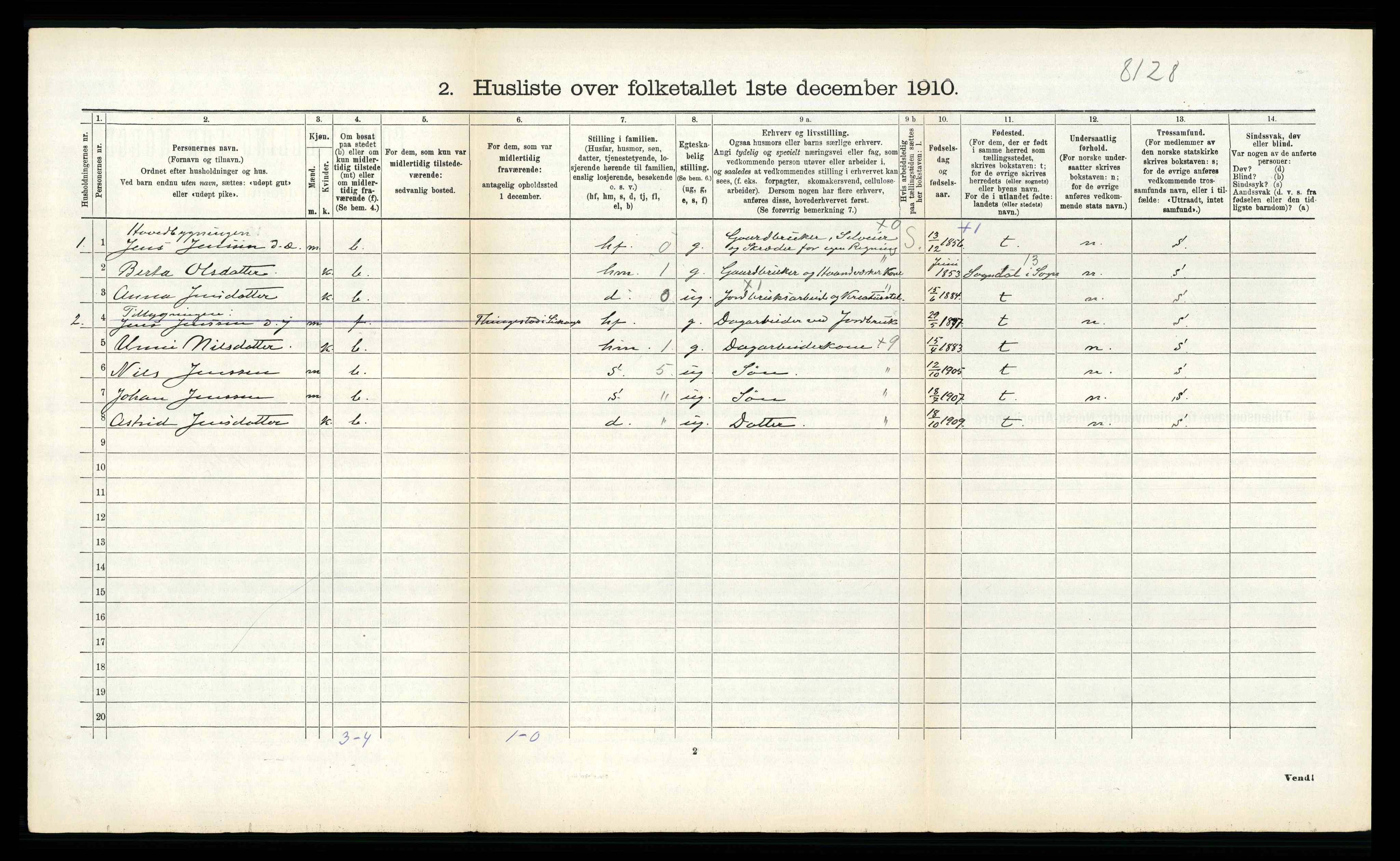 RA, 1910 census for Leikanger, 1910, p. 99