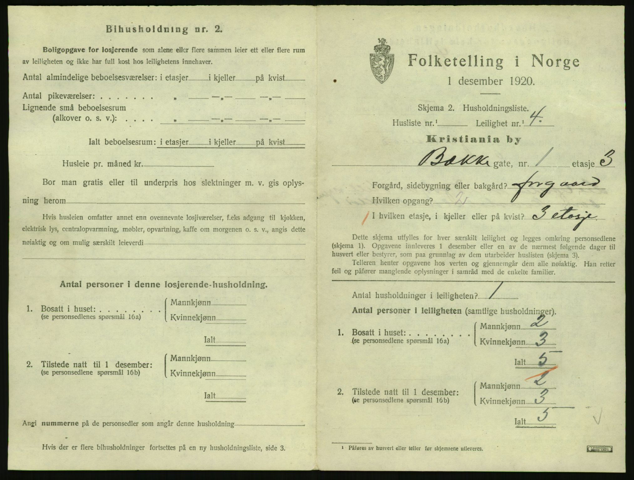 SAO, 1920 census for Kristiania, 1920, p. 11142