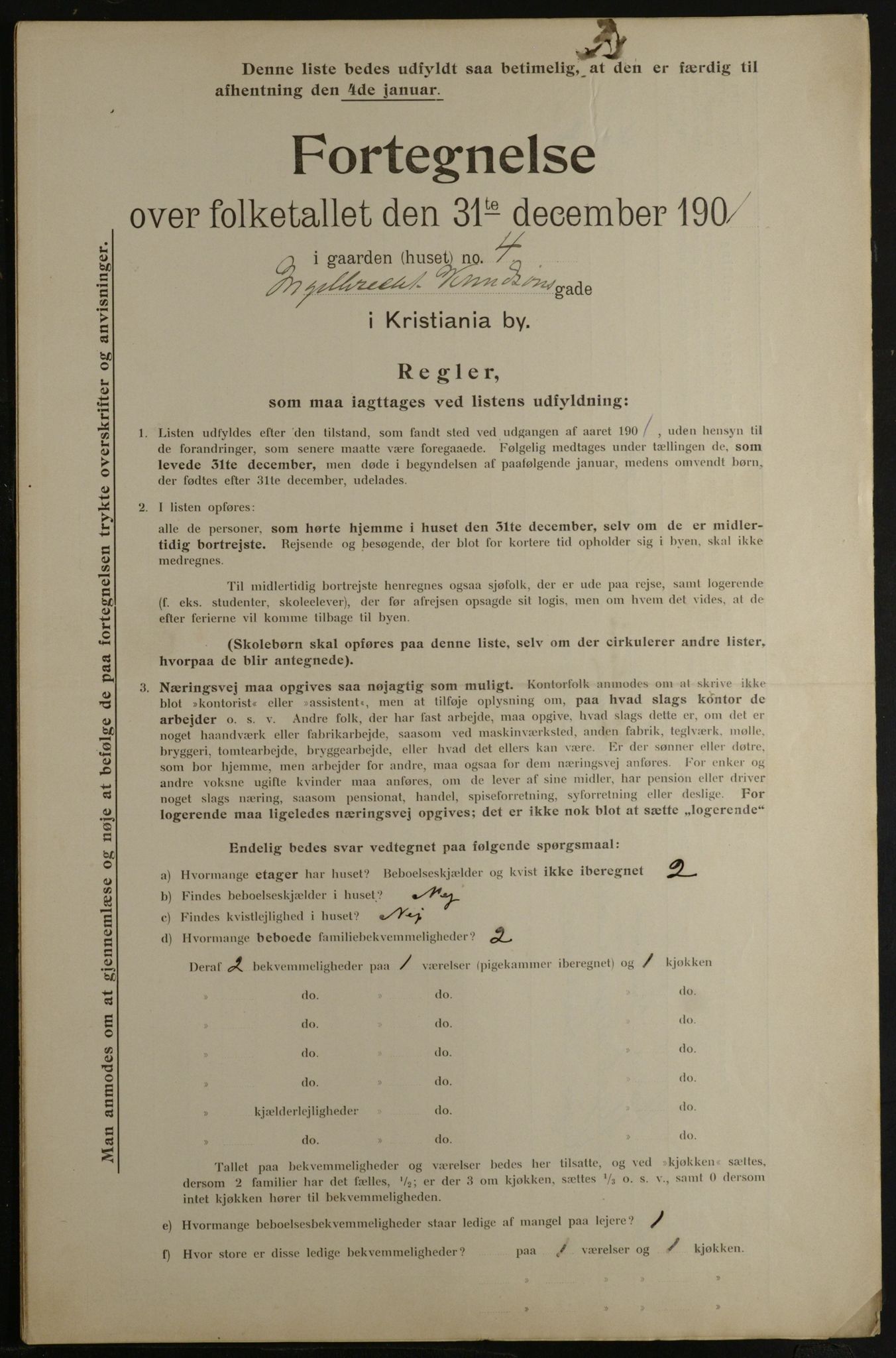 OBA, Municipal Census 1901 for Kristiania, 1901, p. 6893