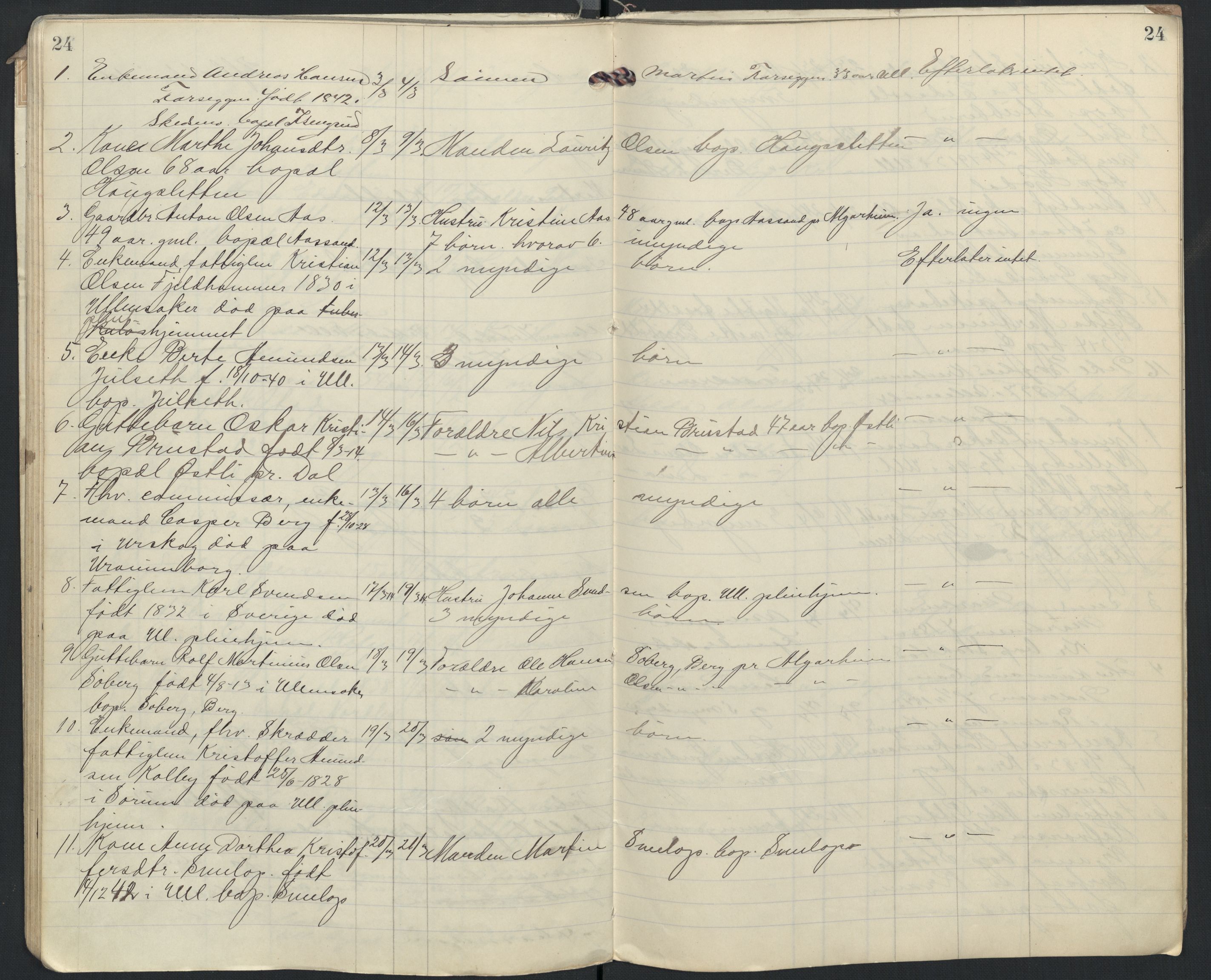 Ullensaker lensmannskontor, AV/SAO-A-10217/H/Ha/L0001: Dødsfallsprotokoll, 1911-1916, p. 24