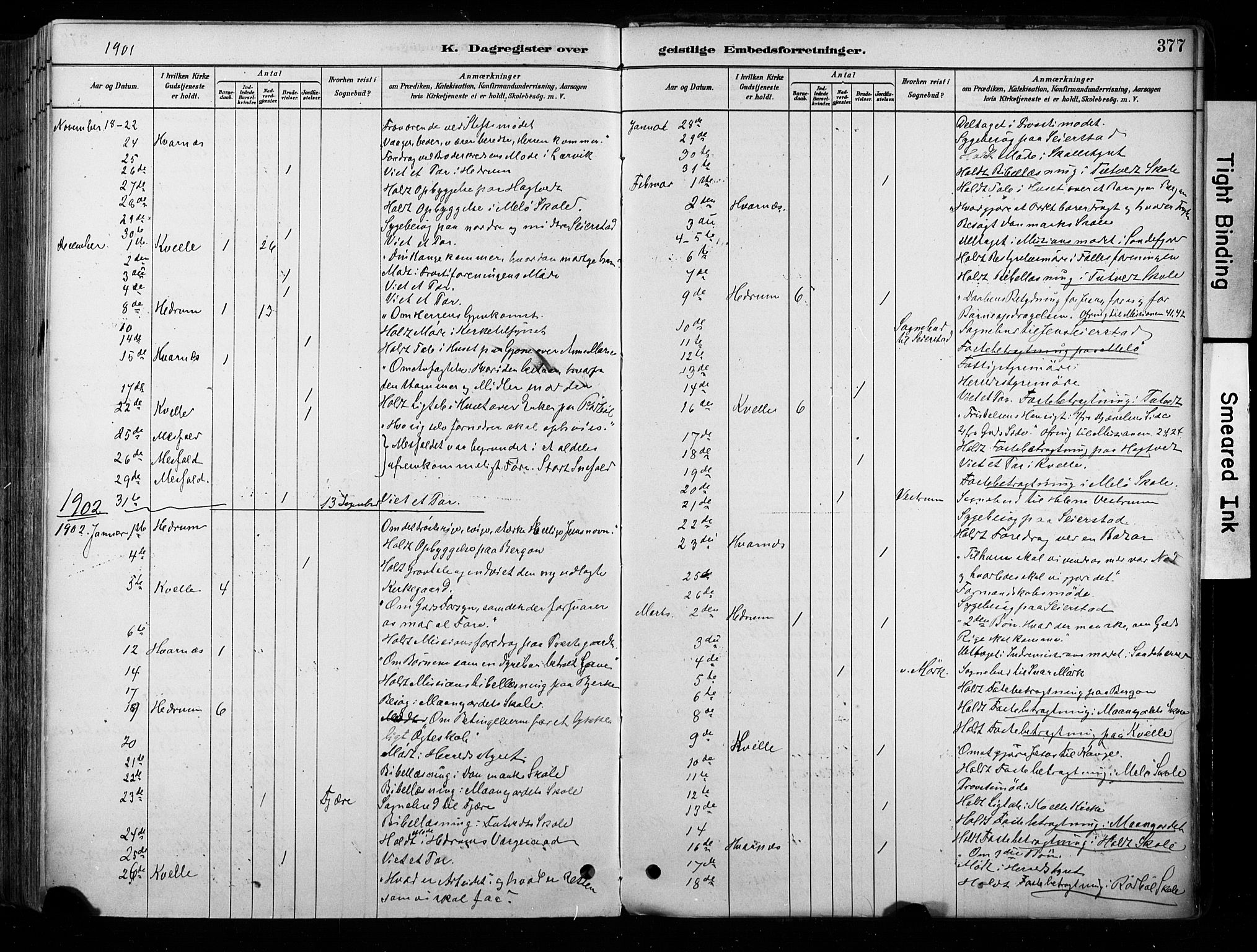 Hedrum kirkebøker, AV/SAKO-A-344/F/Fa/L0009: Parish register (official) no. I 9, 1881-1903, p. 377