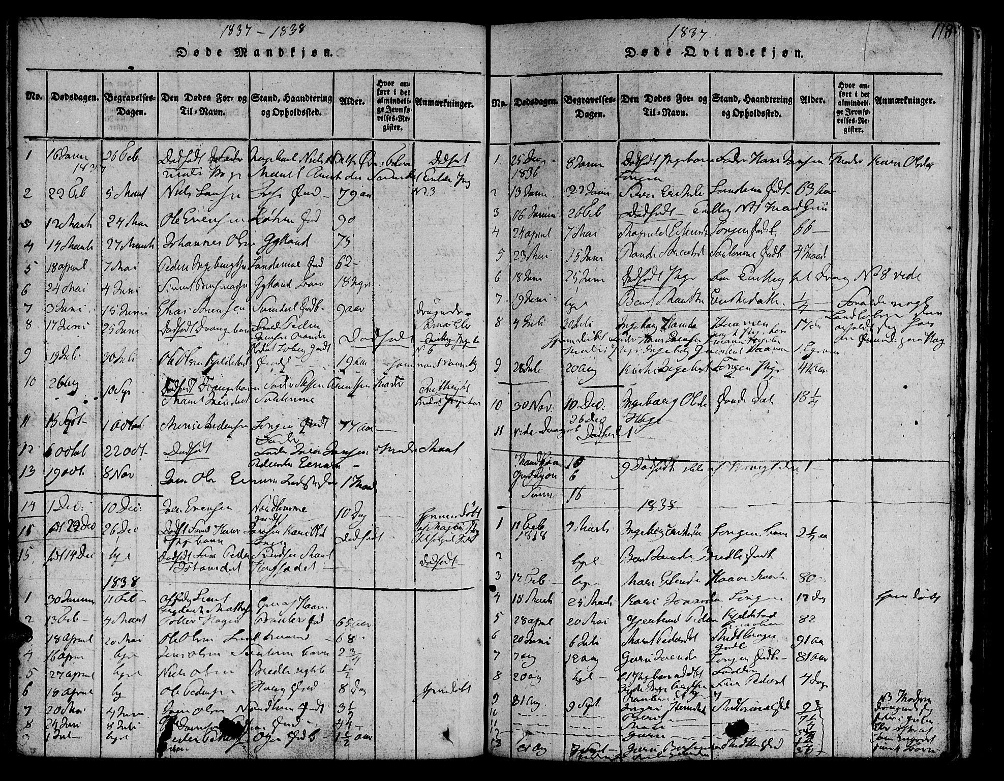 Ministerialprotokoller, klokkerbøker og fødselsregistre - Sør-Trøndelag, SAT/A-1456/692/L1102: Parish register (official) no. 692A02, 1816-1842, p. 118
