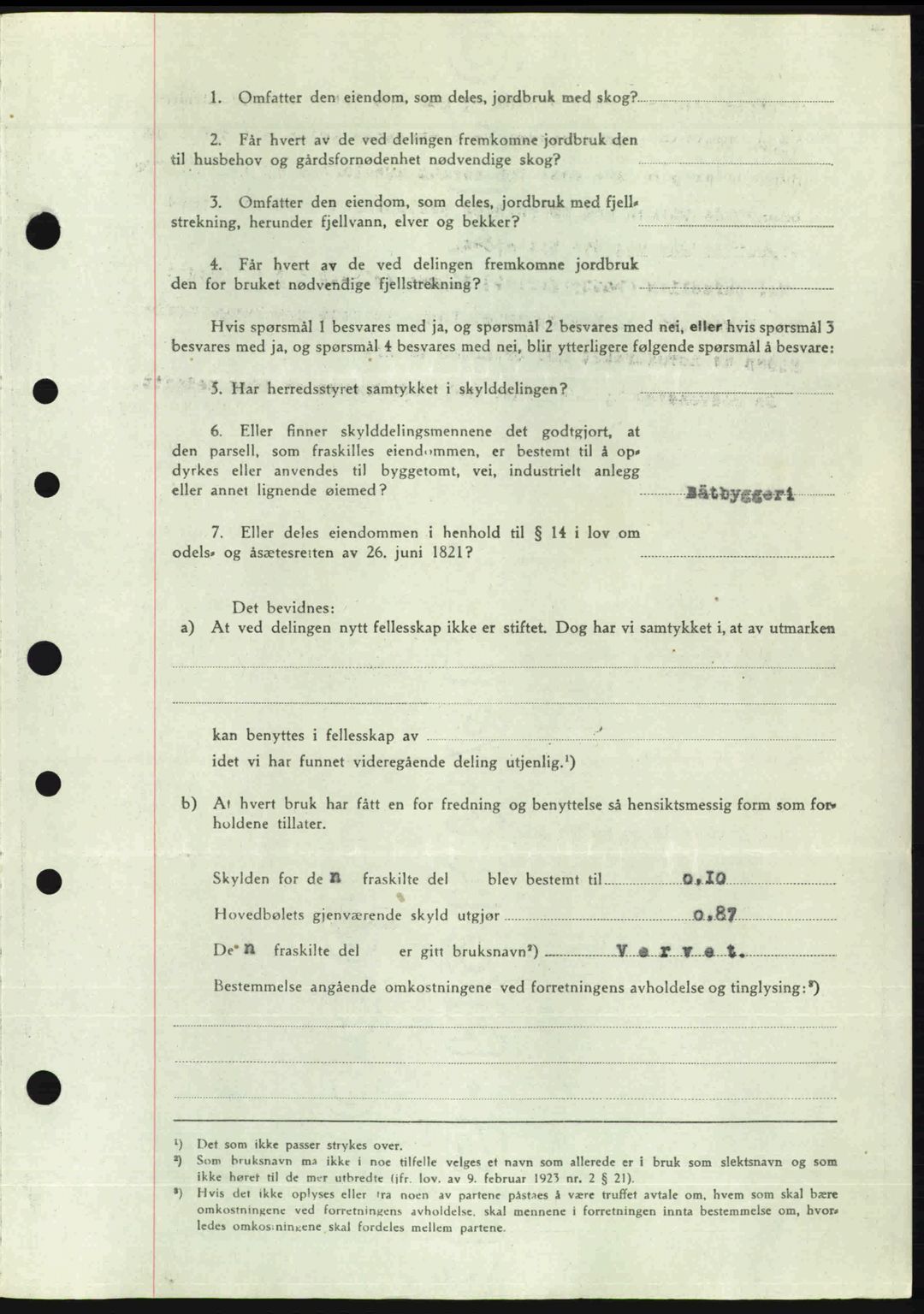 Romsdal sorenskriveri, SAT/A-4149/1/2/2C: Mortgage book no. A19, 1946-1946, Diary no: : 884/1946