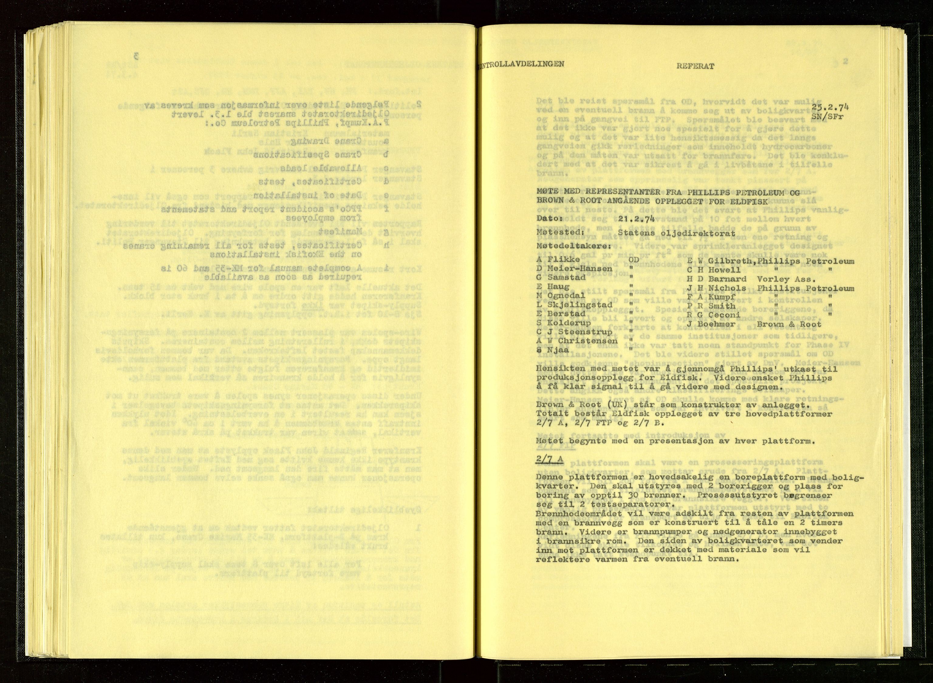 Oljedirektoratet, AV/SAST-A-101366/Aa/L0002: Referatprotokoller, 1974