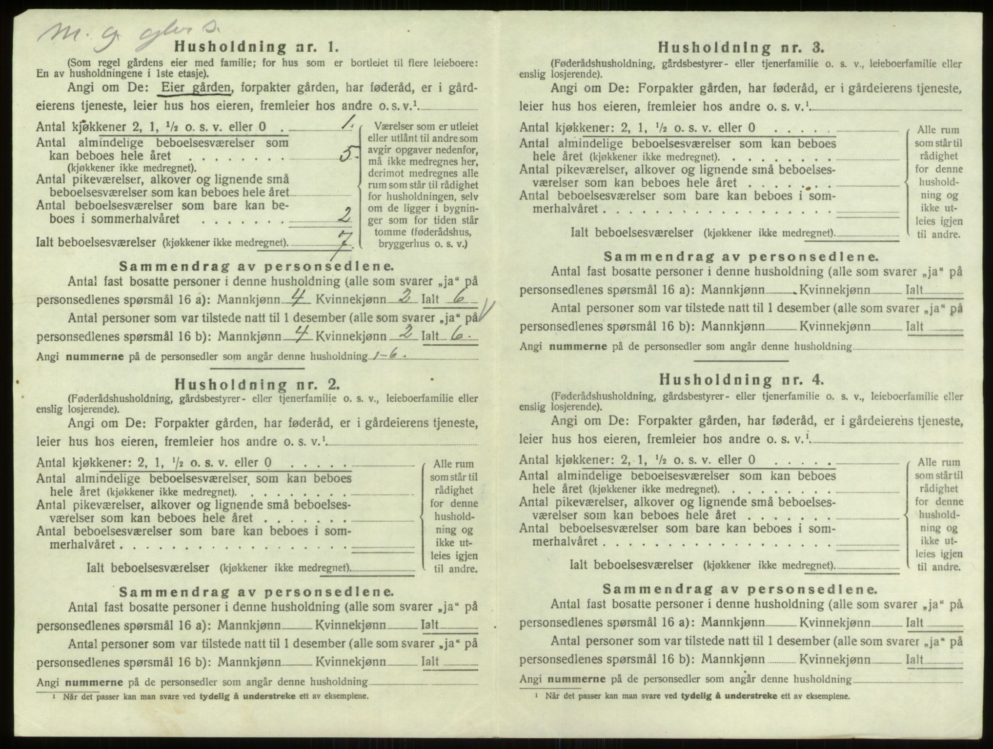 SAO, 1920 census for Berg, 1920, p. 1025