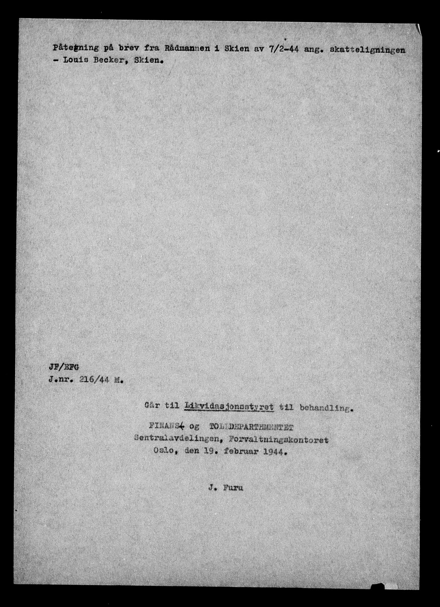 Justisdepartementet, Tilbakeføringskontoret for inndratte formuer, AV/RA-S-1564/H/Hc/Hcd/L0990: --, 1945-1947, p. 588