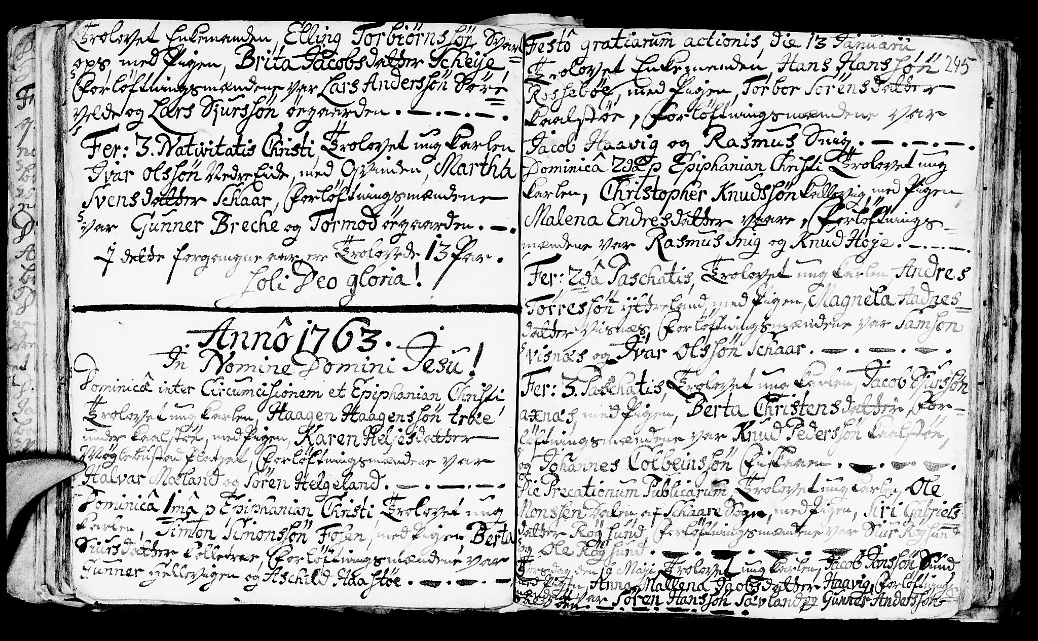 Avaldsnes sokneprestkontor, AV/SAST-A -101851/H/Ha/Haa/L0001: Parish register (official) no. A 1, 1711-1764, p. 245